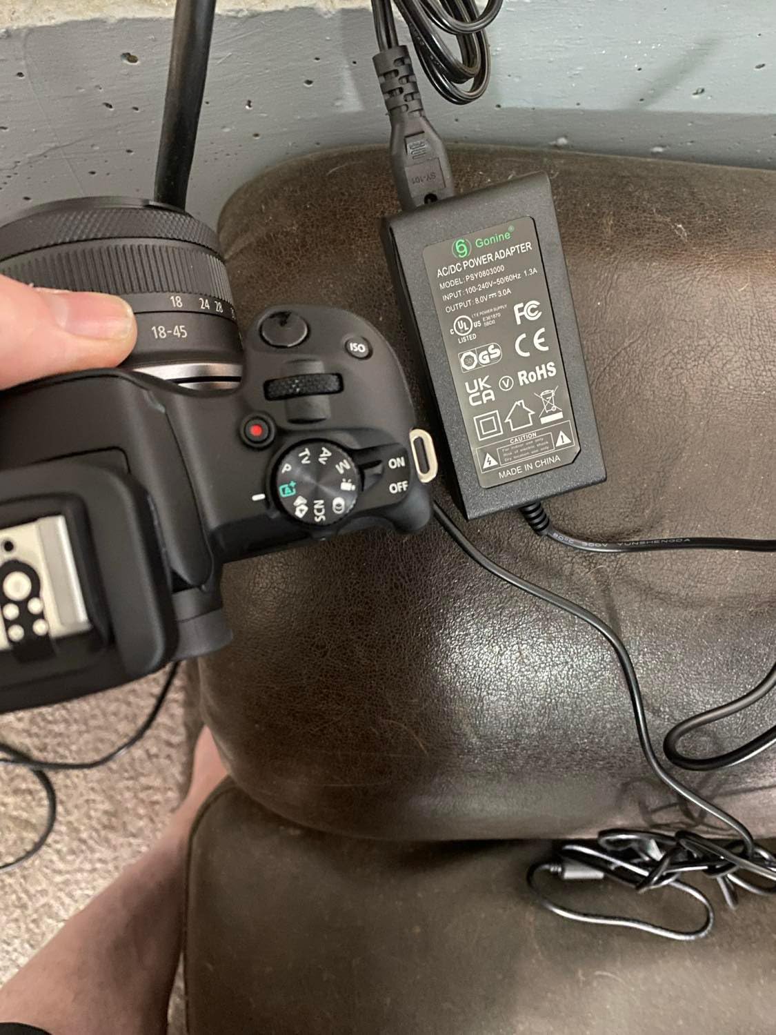 Gonine LP-E17 Dummy Battery and ACK-E18 Continuous Power Supply AC Adapter Kit, fit for Canon EOS Rebel R50 RP R8 R10 R100 T7i T6i T8i T6s SL2 SL3 850D 77D, Kiss X8i X9i X10 Cameras. - Customer Photo 1