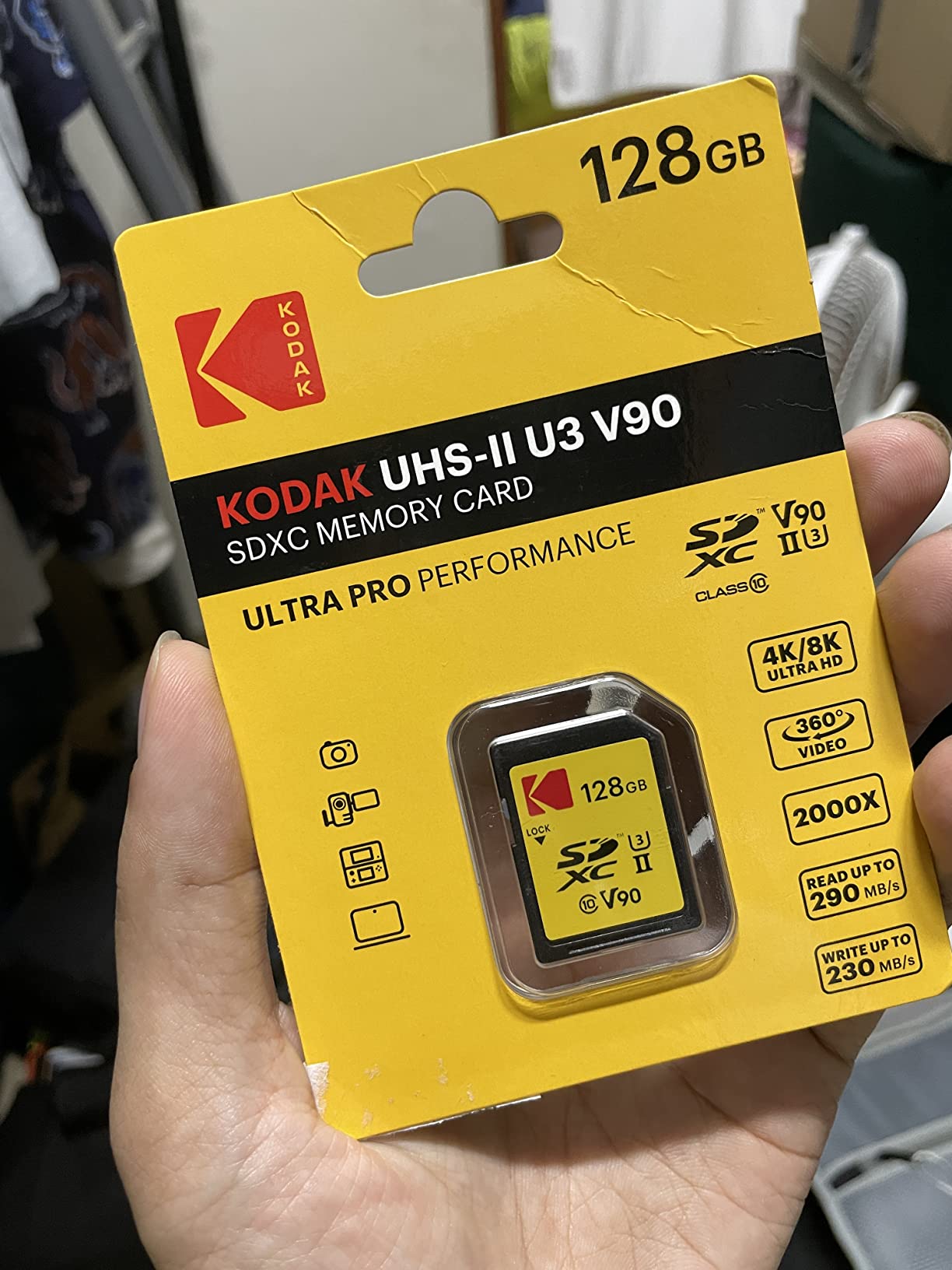 Kodak 128GB UHS-II U3 V90 Ultra Pro SDXC Memory Card - Up to 3000MB/s Read Speed and 270MB/s Write Speed - Customer Photo 1
