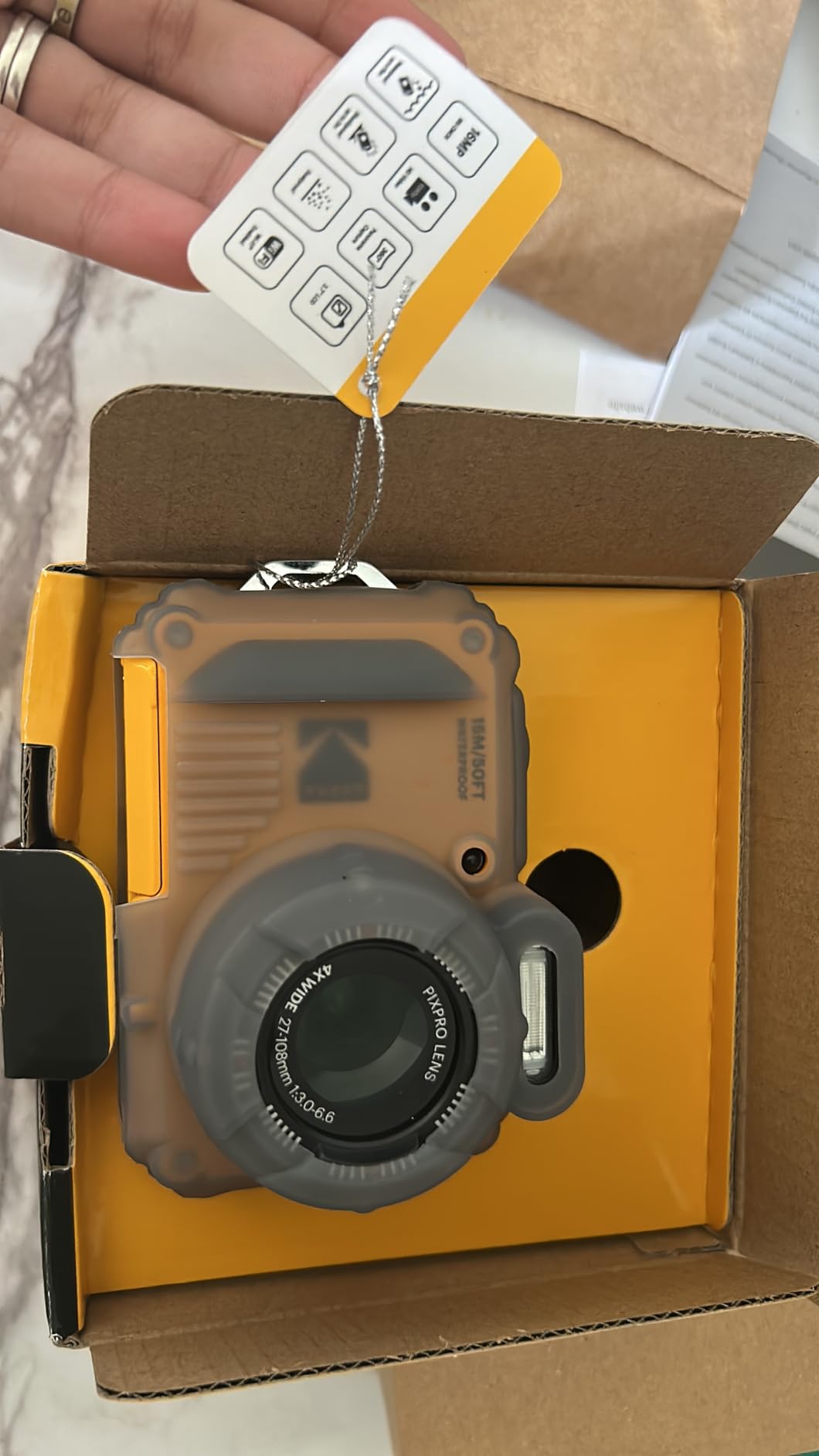 KODAK PIXPRO WPZ2 Rugged Waterproof Digital Camera 16MP 4X Optical Zoom 2.7