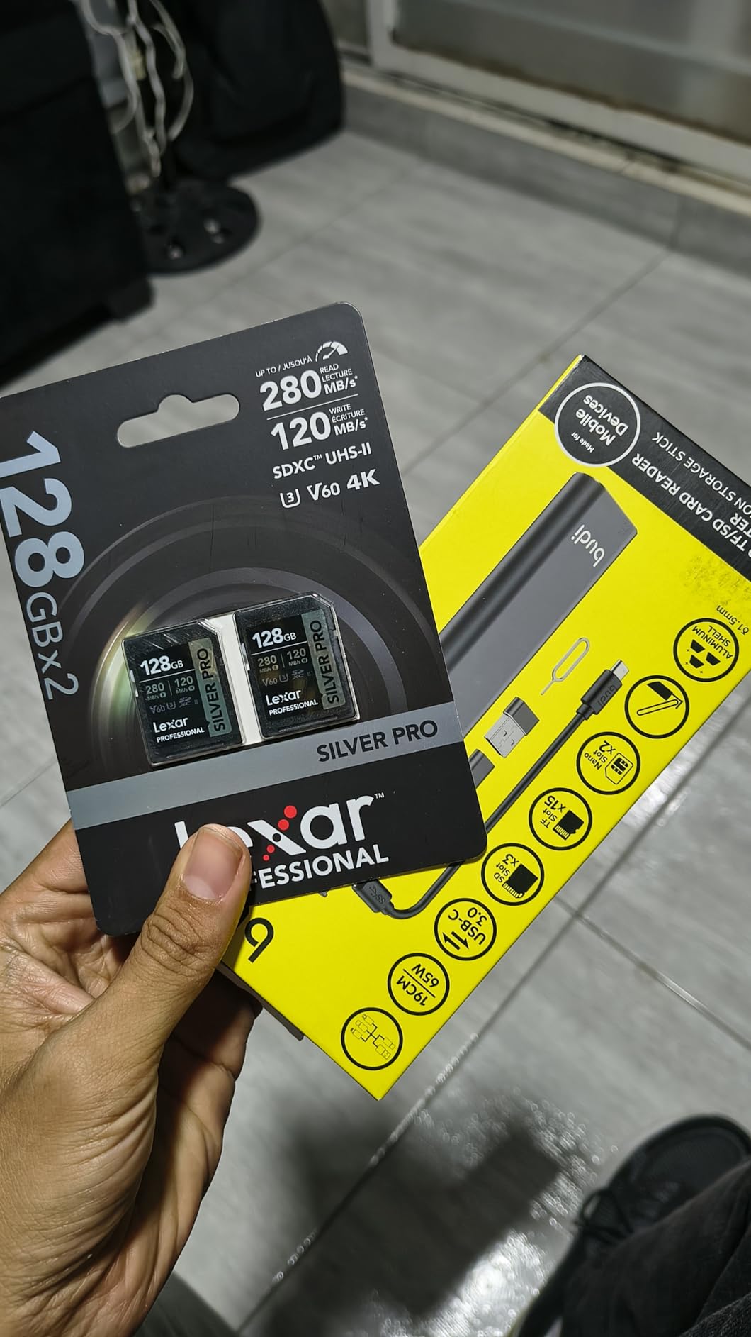 Lexar 128GB (2-PK) Professional SILVER PRO SD Card, UHS-II, C10, U3, V60, Full HD, 4K, Up To 280MB/s Read SDXC Memory Card, for Professional Photographer, Videographer, Enthusiast (LSDSIPR128G-B2NNU) - Customer Photo 1