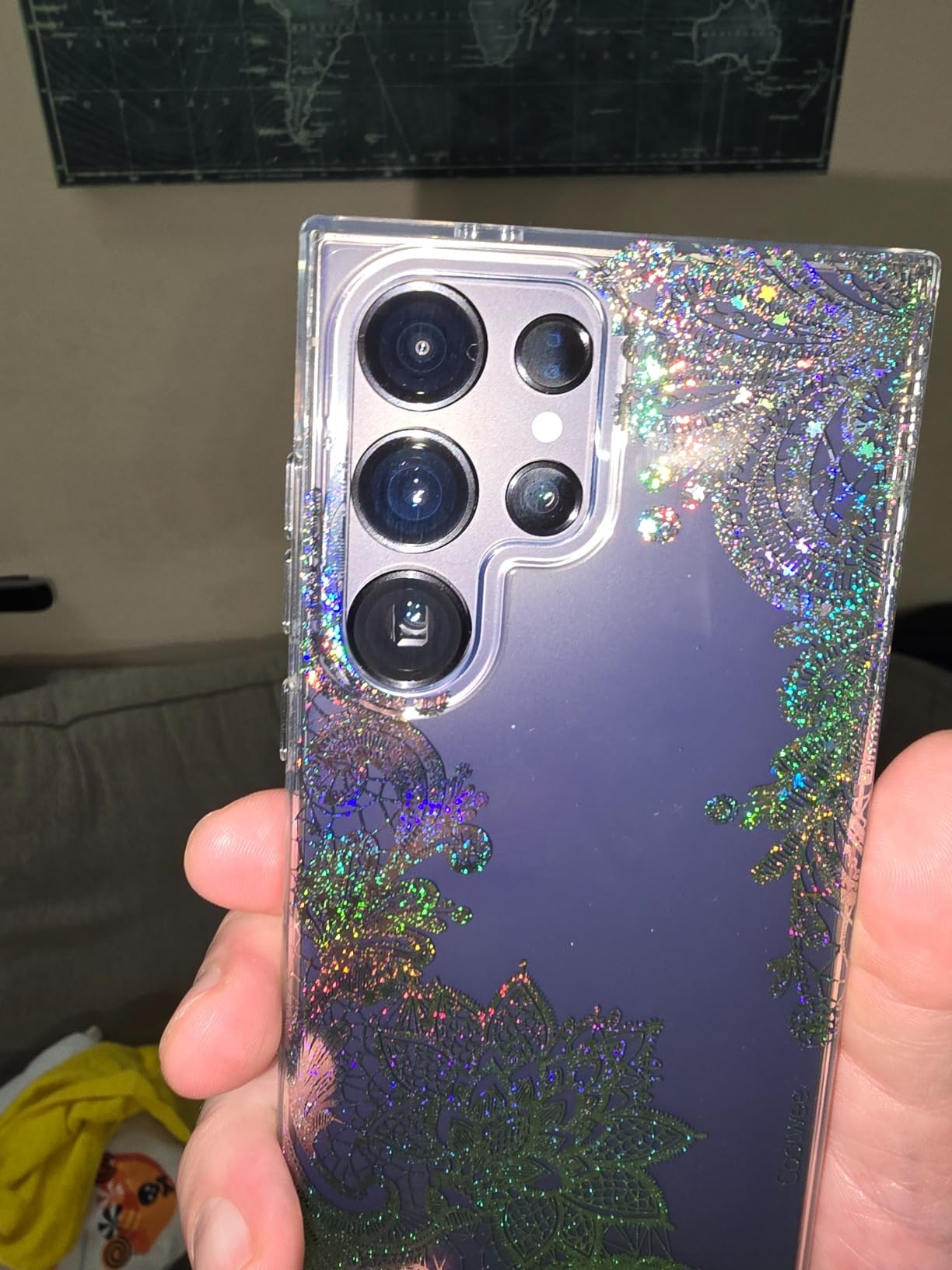 ESR 2 Pack for Samsung Galaxy S24 Ultra Camera Lens Protector, Individual Lens Protectors, Scratch-Resistant Ultra-Thin Tempered Glass with Aluminum Edging, Case Friendly, 2 Sets, Black - Customer Photo 1