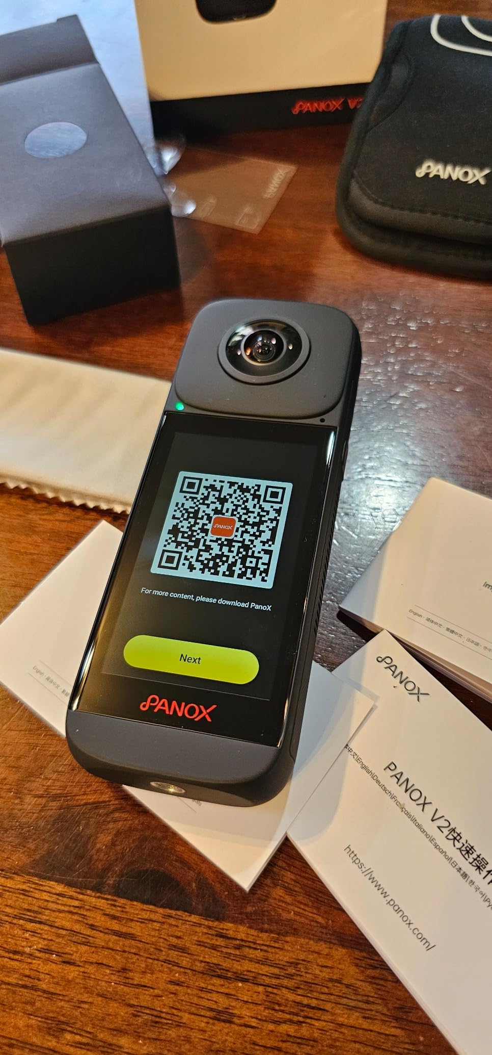 PANOX V2 360 Action Camera-128 GB Vlog Kit with Selfie Stick- 8K 10FPS HDR Video, 1/2