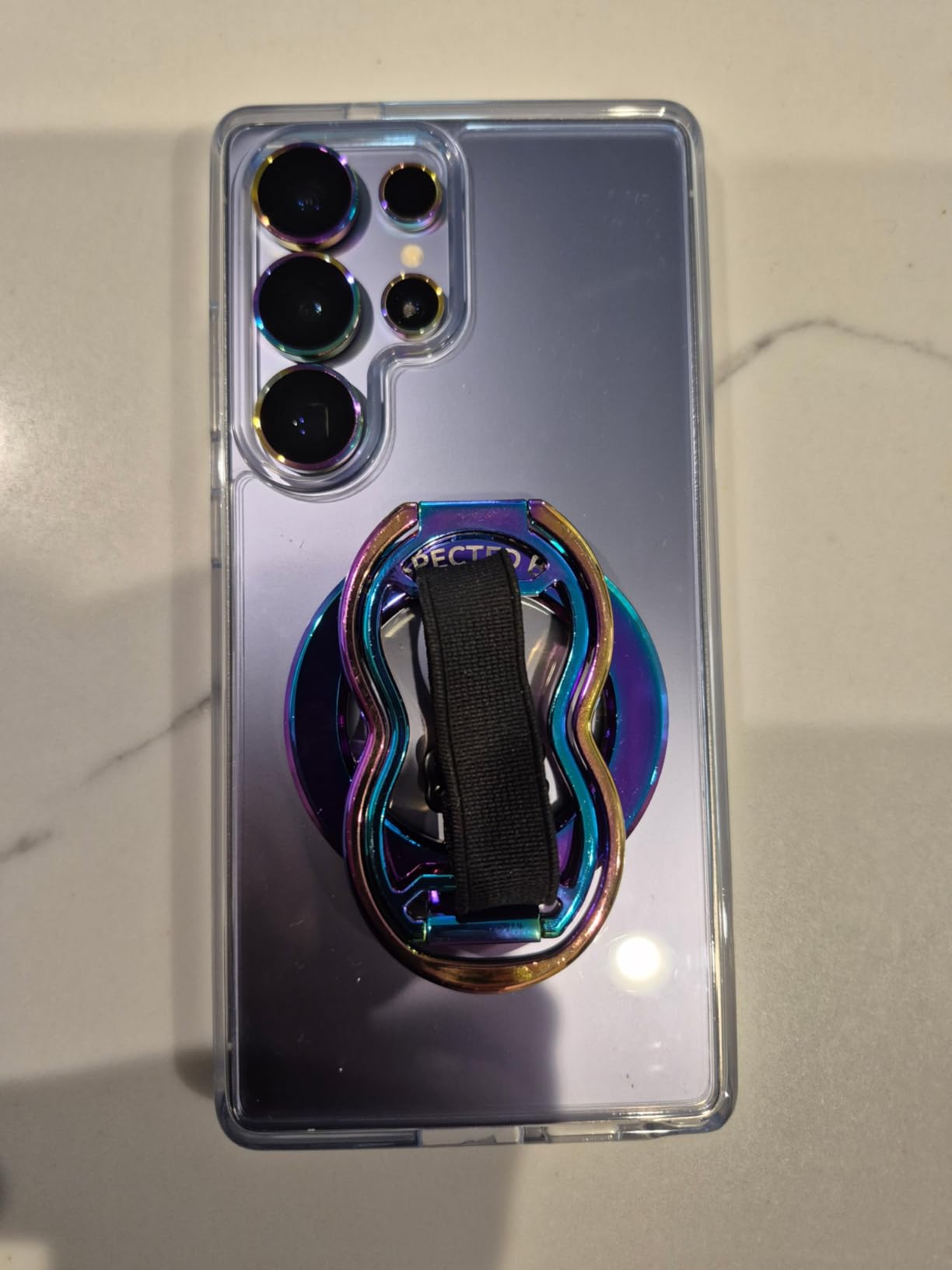 WSKEN for Samsung Galaxy S24 Ultra Camera Lens Protector, Ultra Thin Scratch Resistant 9H Tempered Glass with Aluminum Metal Circle Camera Screen Protector Cover Accessories, Black - Customer Photo 1