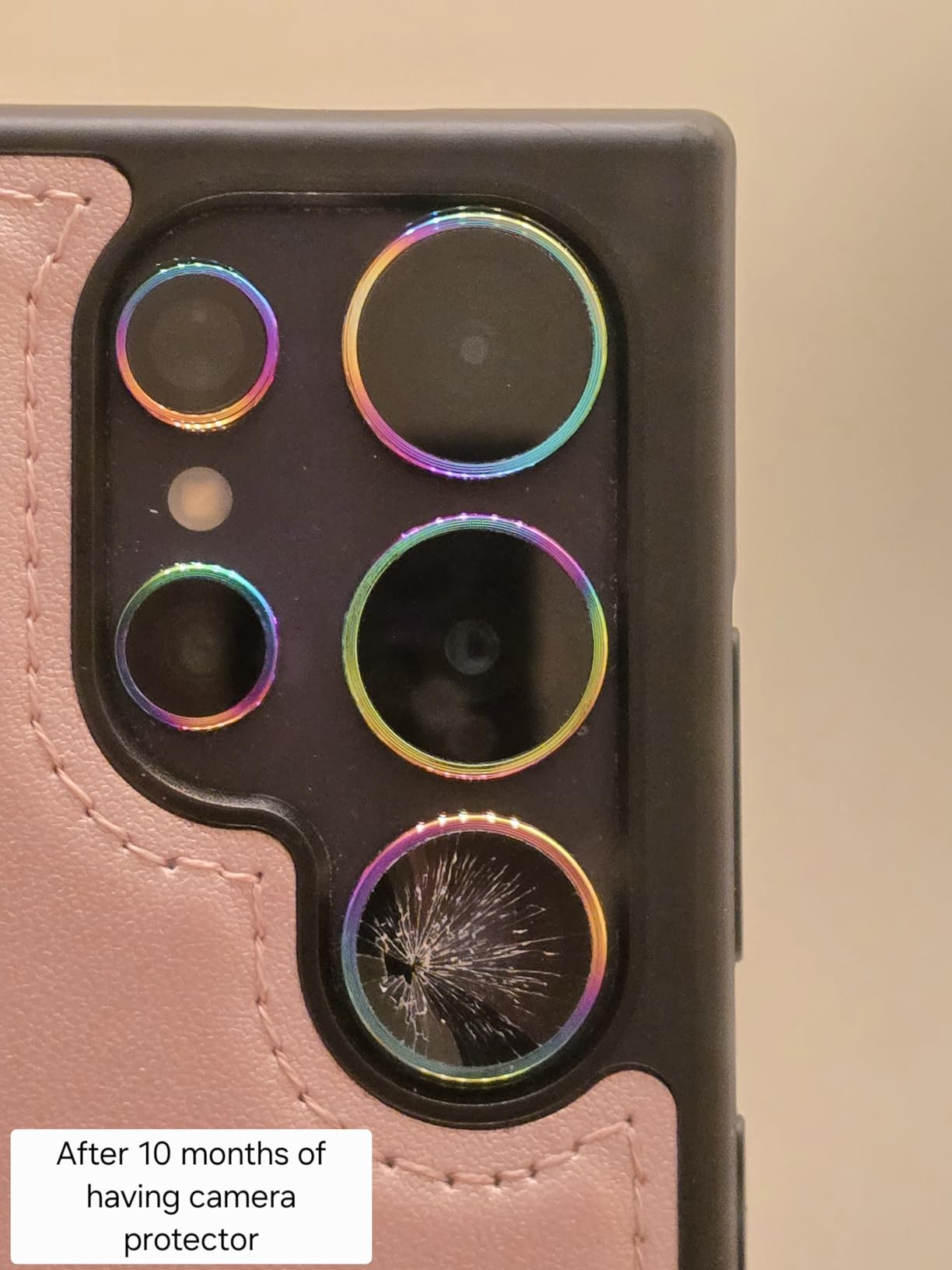 Hoerrye for Samsung Galaxy S24 Ultra Camera Lens Protector, Case-Friendly, Ultra-HD 9H Tempered Glass Screen Protector, Anti-Scratch, Space Titanium Military-Grade Drop Protection, Titanium Black - Customer Photo 1