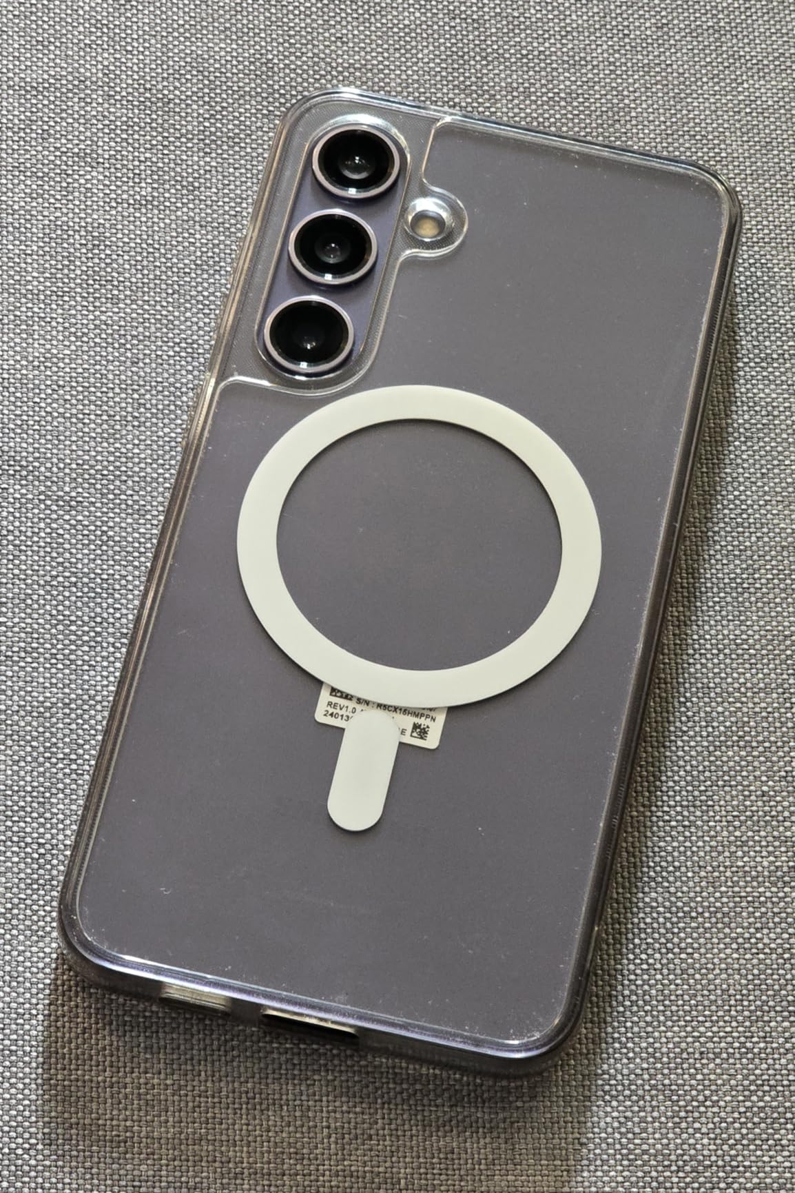 JETech Magnetic Case for Samsung Galaxy S24 Ultra 5G, Compatible with MagSafe, Shockproof Protective Phone Cover, Non-Yellowing Hard Clear PC Back (Clear) - Customer Photo 2