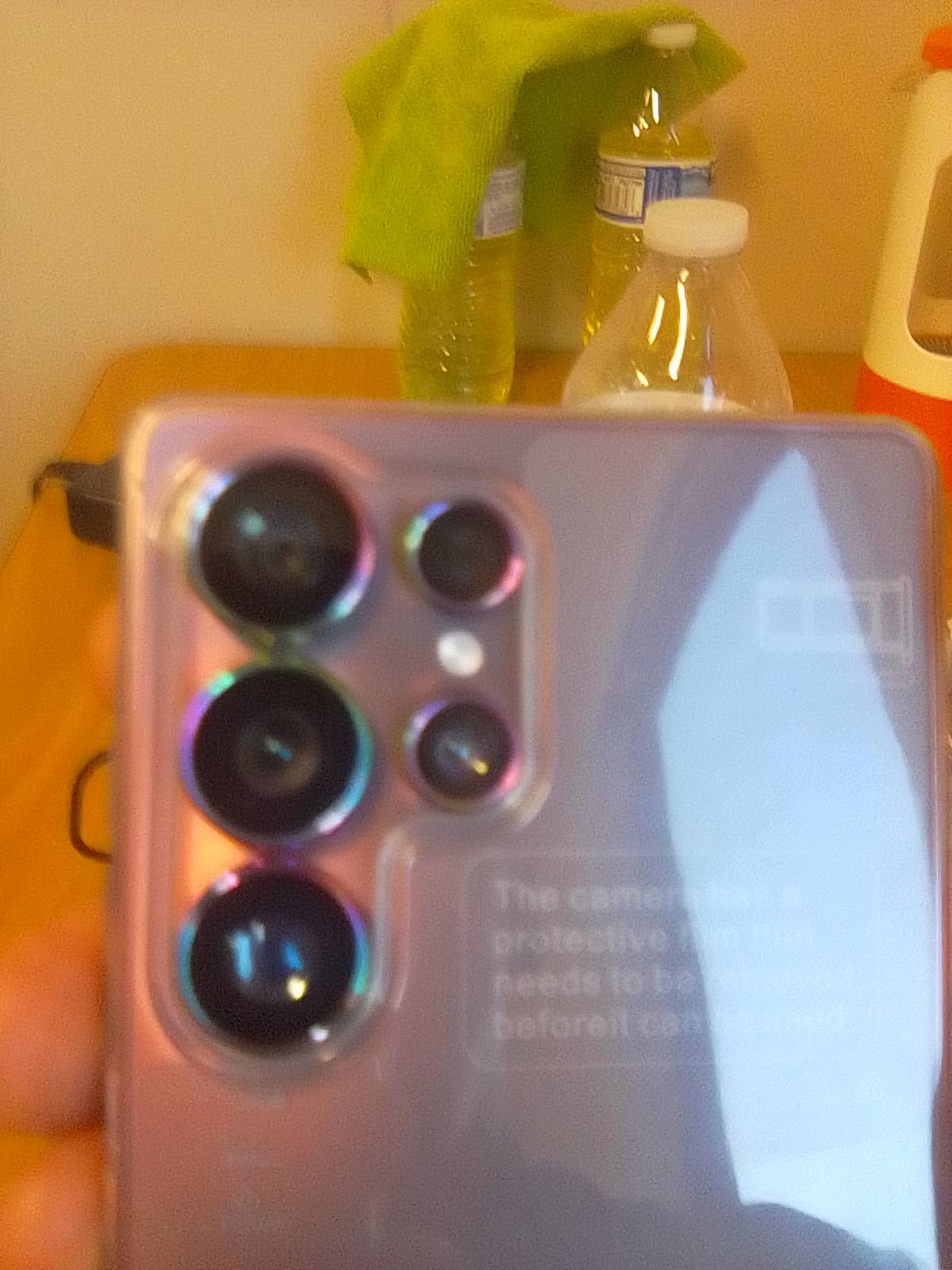 YWXTW Camera Lens Protector for Samsung Galaxy S24 Ultra Accessories, [3x Impact Resistance] Individual Metal Ring Tempered Glass Camera Screen Protector, Case Friendly, 1 Set (Titanium Yellow) - Customer Photo 1