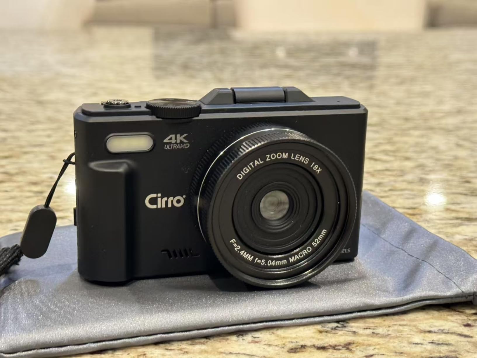 CIRRO 4K Digital Camera for Photography, WiFi 64MP UHD Vlogging Camera with 18X Digital Zoom, Super Wide-Angle Lens, 3