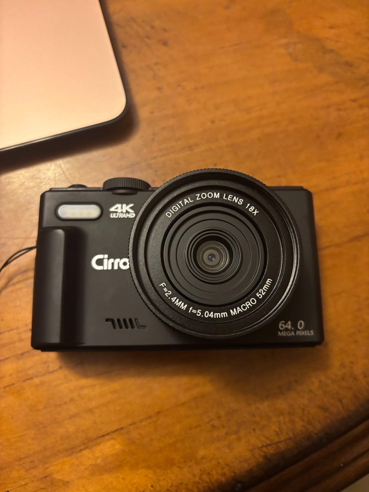 4K Digital Camera for Photography, WiFi 64MP UHD Vlogging Camera with 18X Digital Zoom, Super Wide-Angle Lens, 3