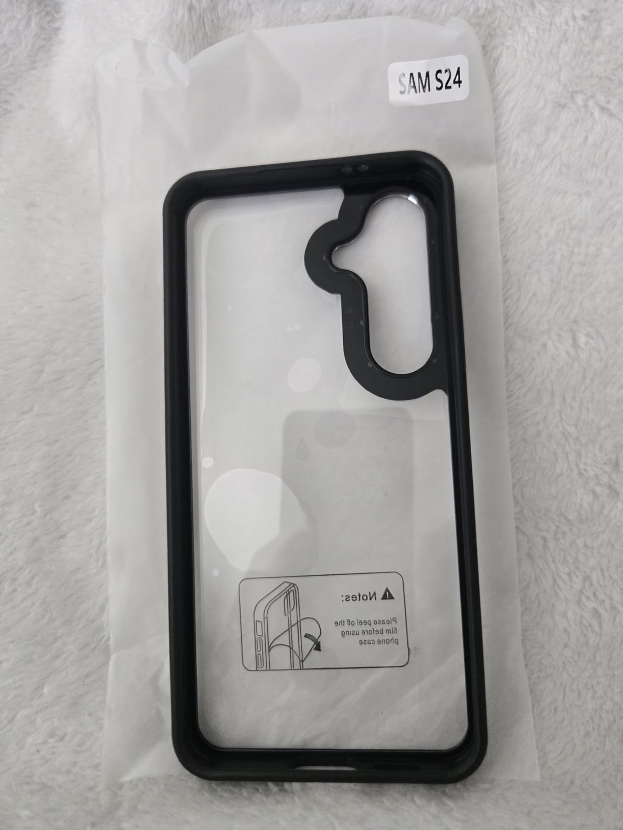 HOOMIL Case for Samsung Galaxy S24 Ultra 6.8-Inch, Non-Yellowing, Drop Protection, Anti-Scratch Transparent Hard Back Phone Cover - Crystal Clear - Customer Photo 1