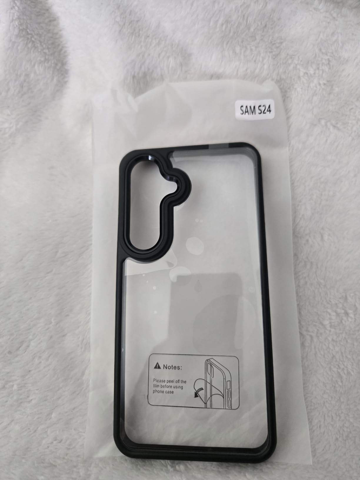 HOOMIL Case for Samsung Galaxy S24 Ultra 6.8-Inch, Non-Yellowing, Drop Protection, Anti-Scratch Transparent Hard Back Phone Cover - Crystal Clear - Customer Photo 2