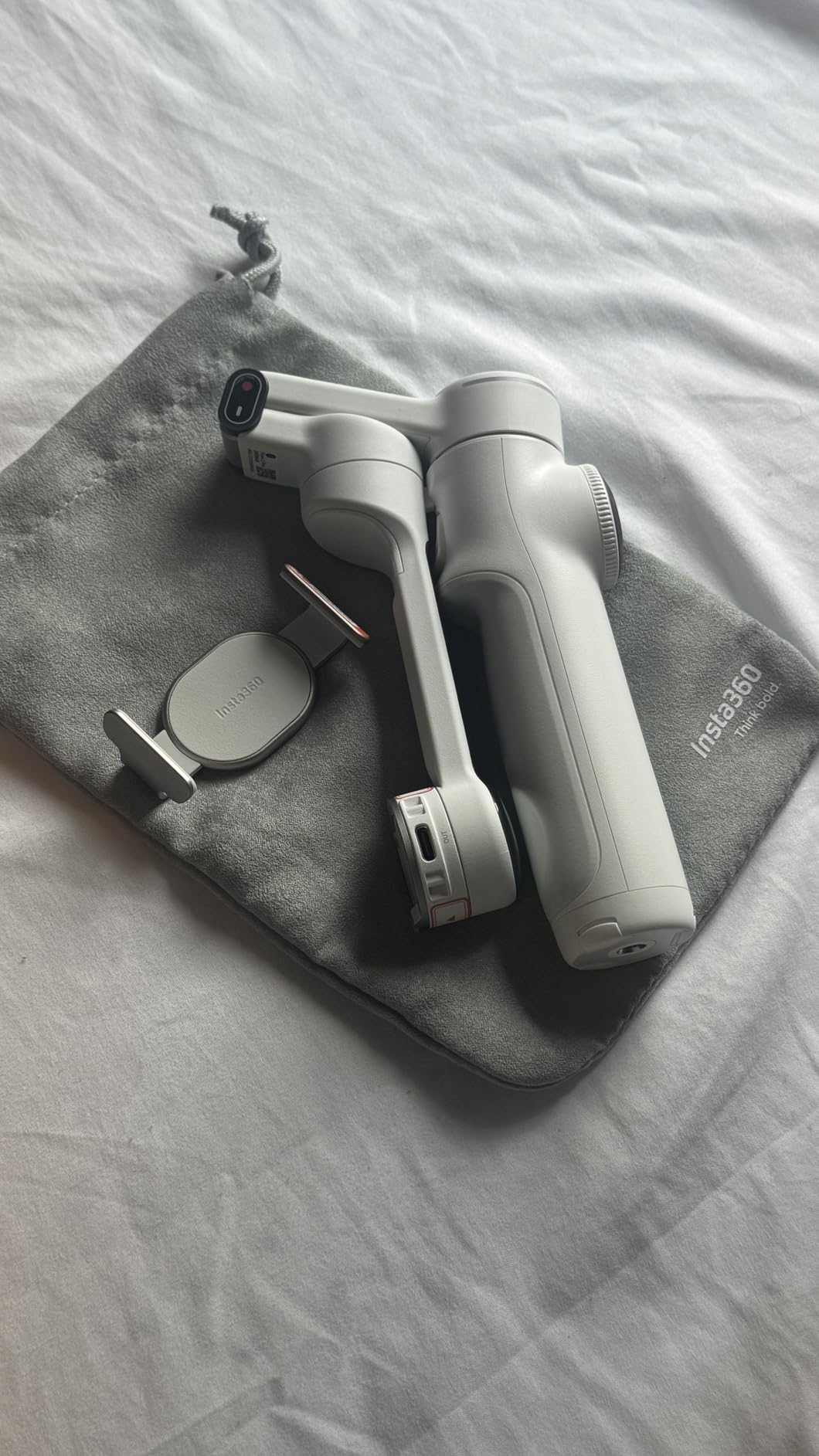 Insta360 Flow 2 Pro Grey - Foldable AI Phone Gimbal, Track in 200+ Apps with Apple DockKit, Multi-Person Tracking, 360º Pan Tracking, Built-in Tripod/Selfie Stick, iPhone/Android Portable Stabilizer customer photo 2