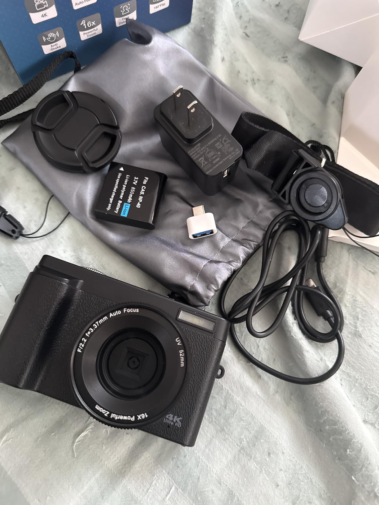 4K Digital Camera for Photography Autofocus, Upgraded 64MP WiFi Vlogging Camera for YouTube with 3