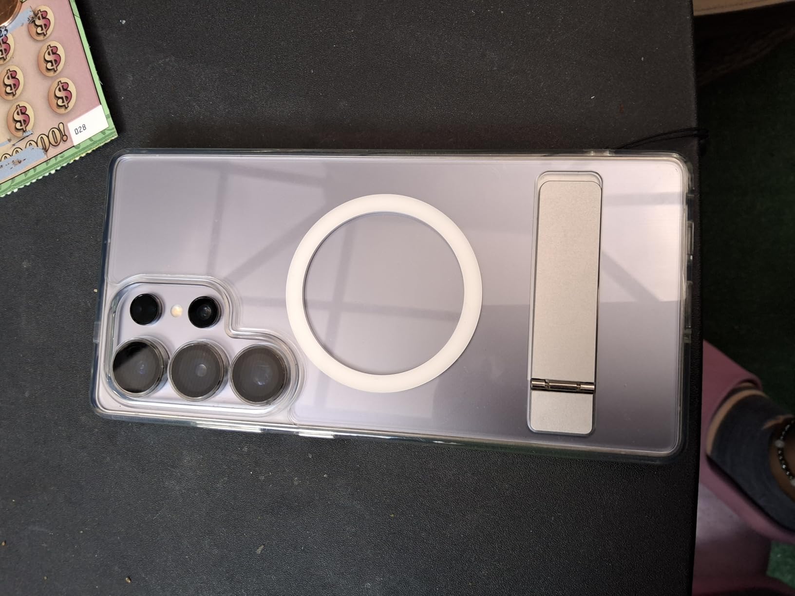 SPIDERCASE Magnetic for Samsung Galaxy S24 Ultra Case, [3 Stand Ways][ Military Grade Drop Protection] with Invisible Stand Shockproof Slim Case for S24 Ultra 5G,Clear - Customer Photo 1