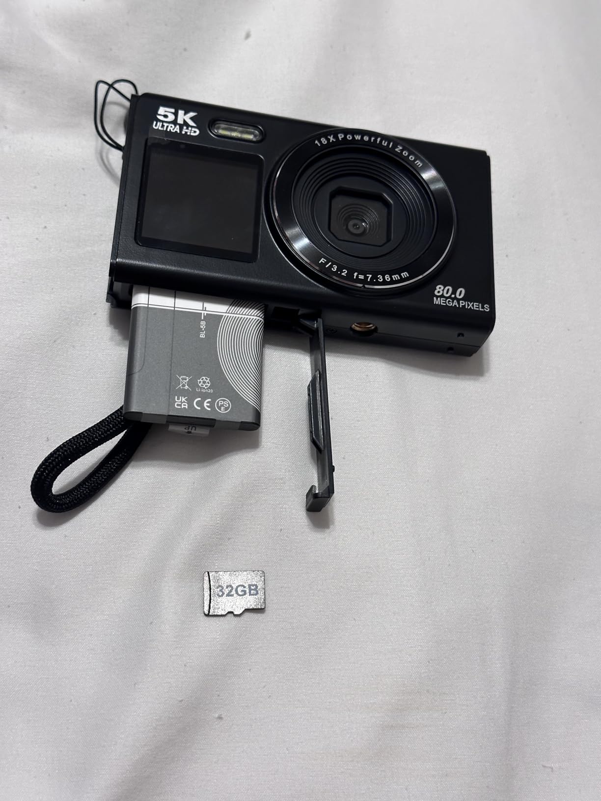 Dual Screen 5K Digital Camera for Vlogging with Fill Light - 80MP, 16X Zoom, WiFi, YouTube/Blogging, Includes 32GB Card & 2 Batteries (X9-Black) - Customer Photo 2