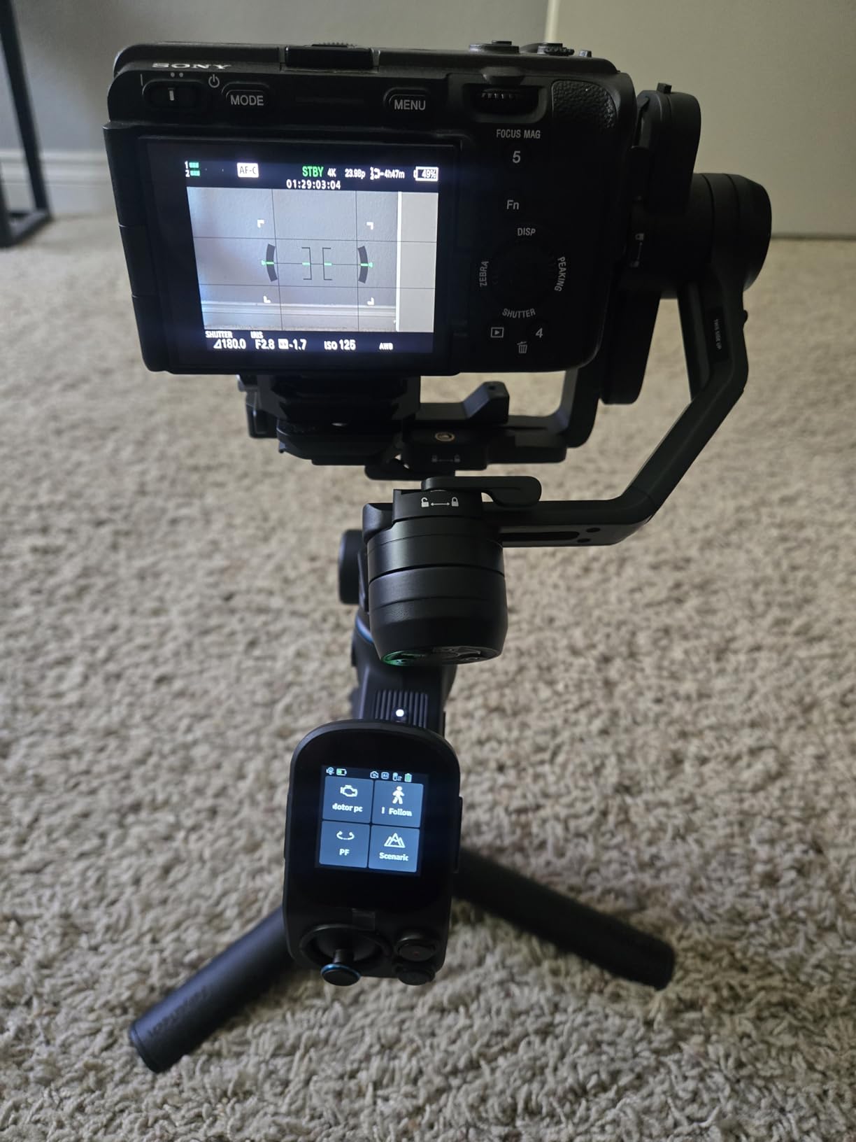FeiyuTech SCORP Mini-3-Pro Gimbal Stabilizer for Camera Mirrorless/Compact/Action Cameras, Smartphone, 18m AI Tracking, Detachable Remote Handle, 4.4lbs Payload, 3-axis Gimbal for Canon Sony Nikon customer photo 2
