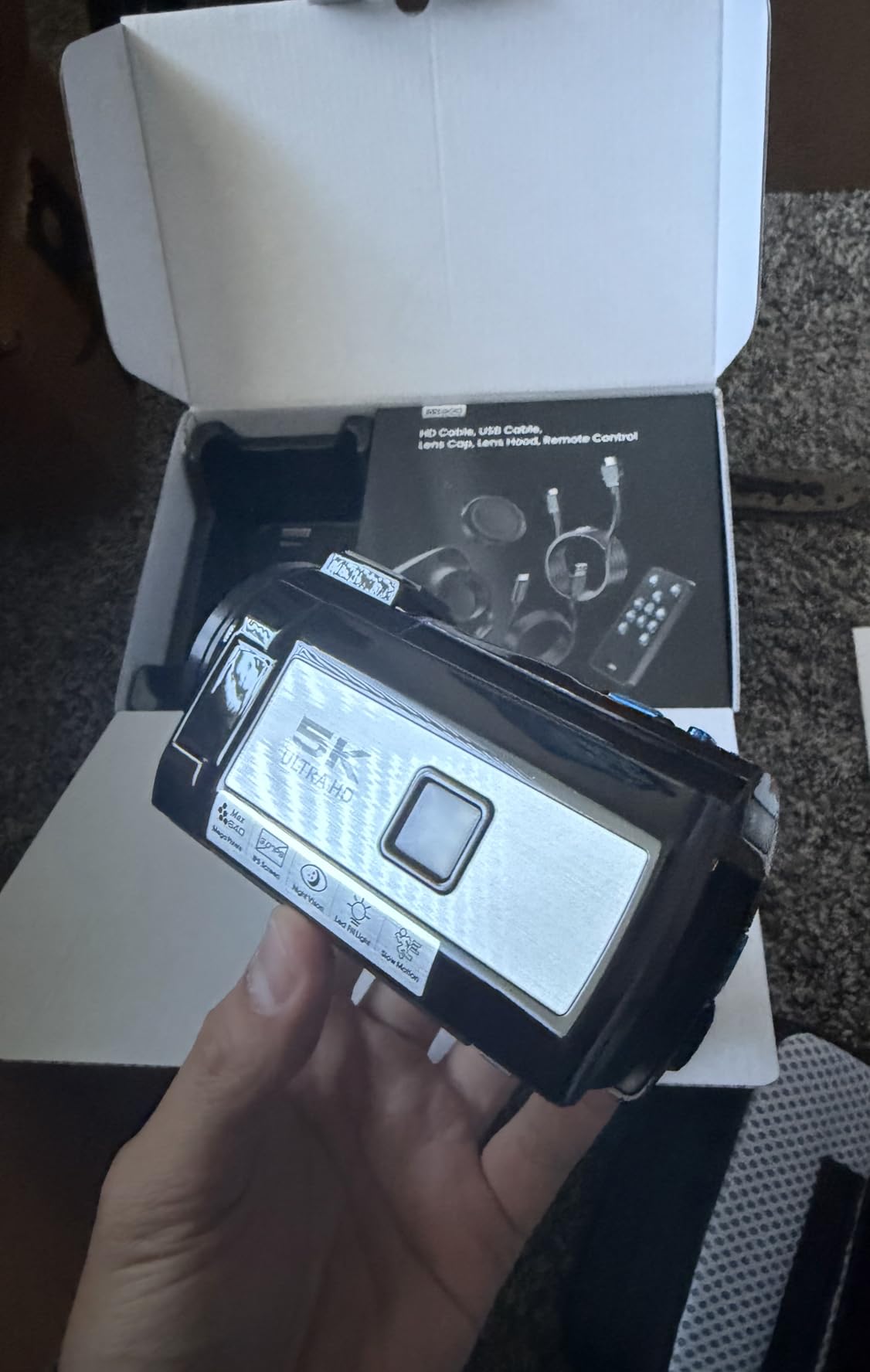 5K Video Camera Camcorder, UHD 64MP Vlogging Camera for YouTube with 3