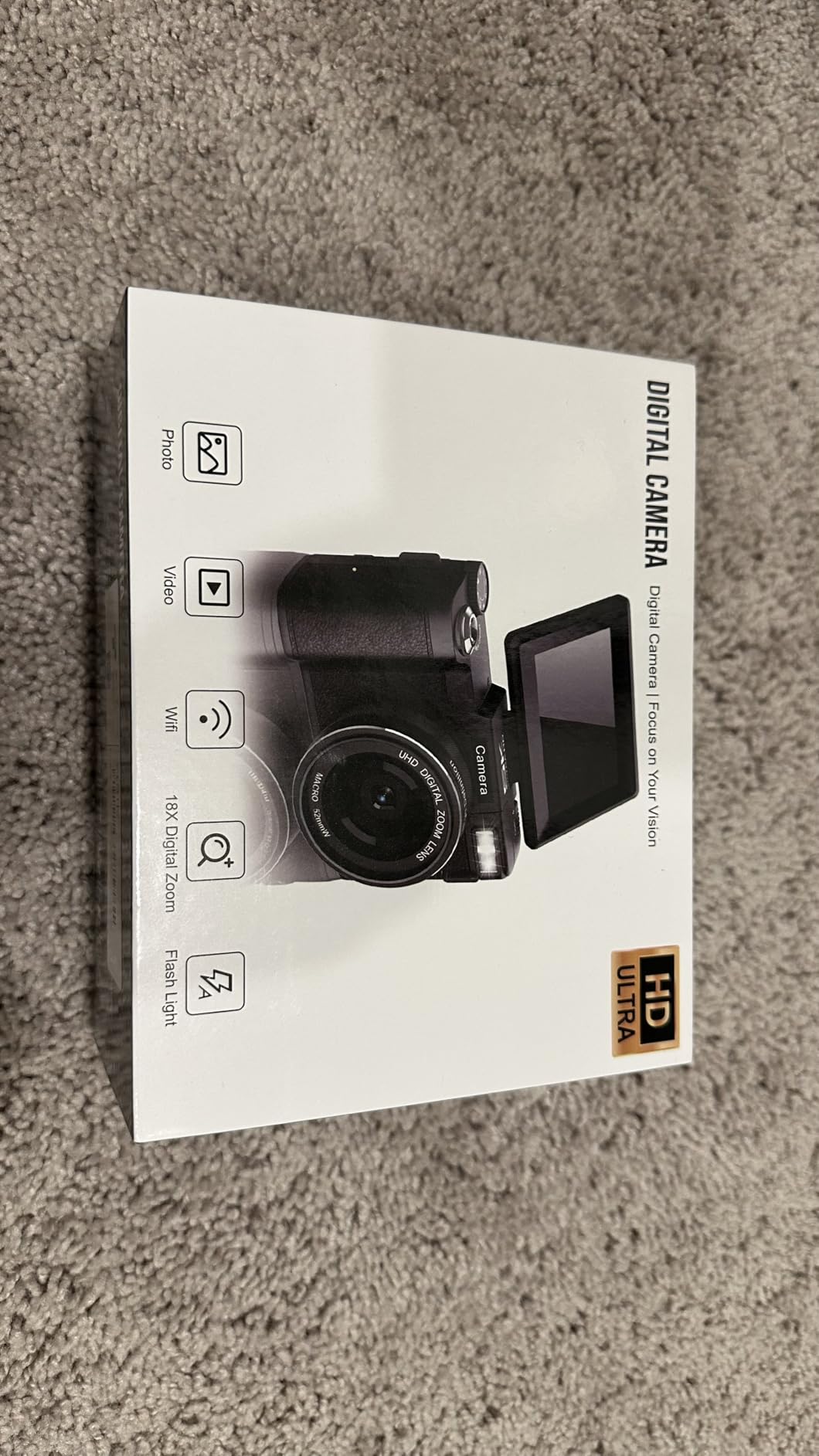 FLATIC Digital Camera with WiFi, 5K 64MP Cameras for Photography with 180° Flip Screen for YouTube, 18X Zoom Autofoucs Vlogging Camera with 64GB Card, Wide & Macro Lens, 2 Batteries, Card Reader - Customer Photo 1