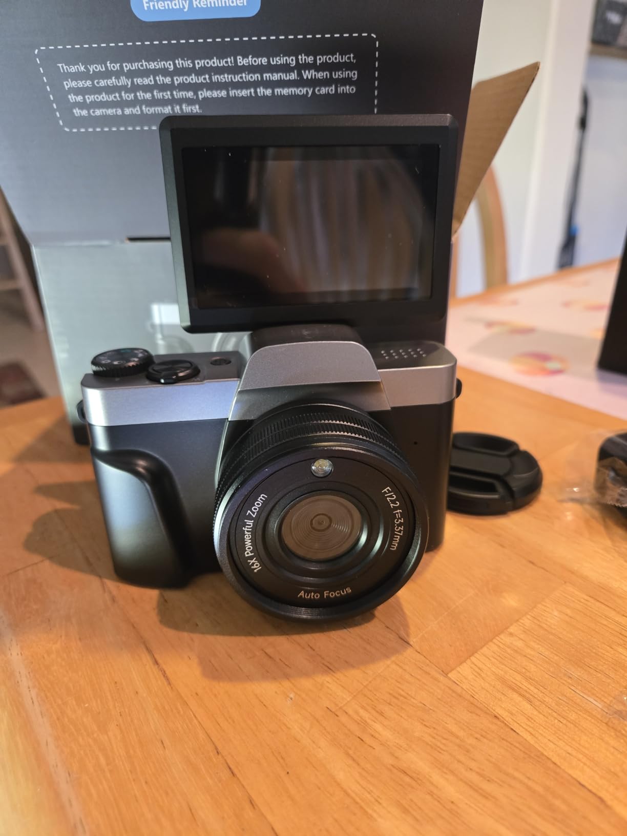4K Digital Camera for Photography with WiFi, 64MP Autofocus Vlogging Camera for YouTube, 3 inch 180 degree Flip Screen Compact Travel Camera with 32GB SD Card, 16X Zoom customer photo 1