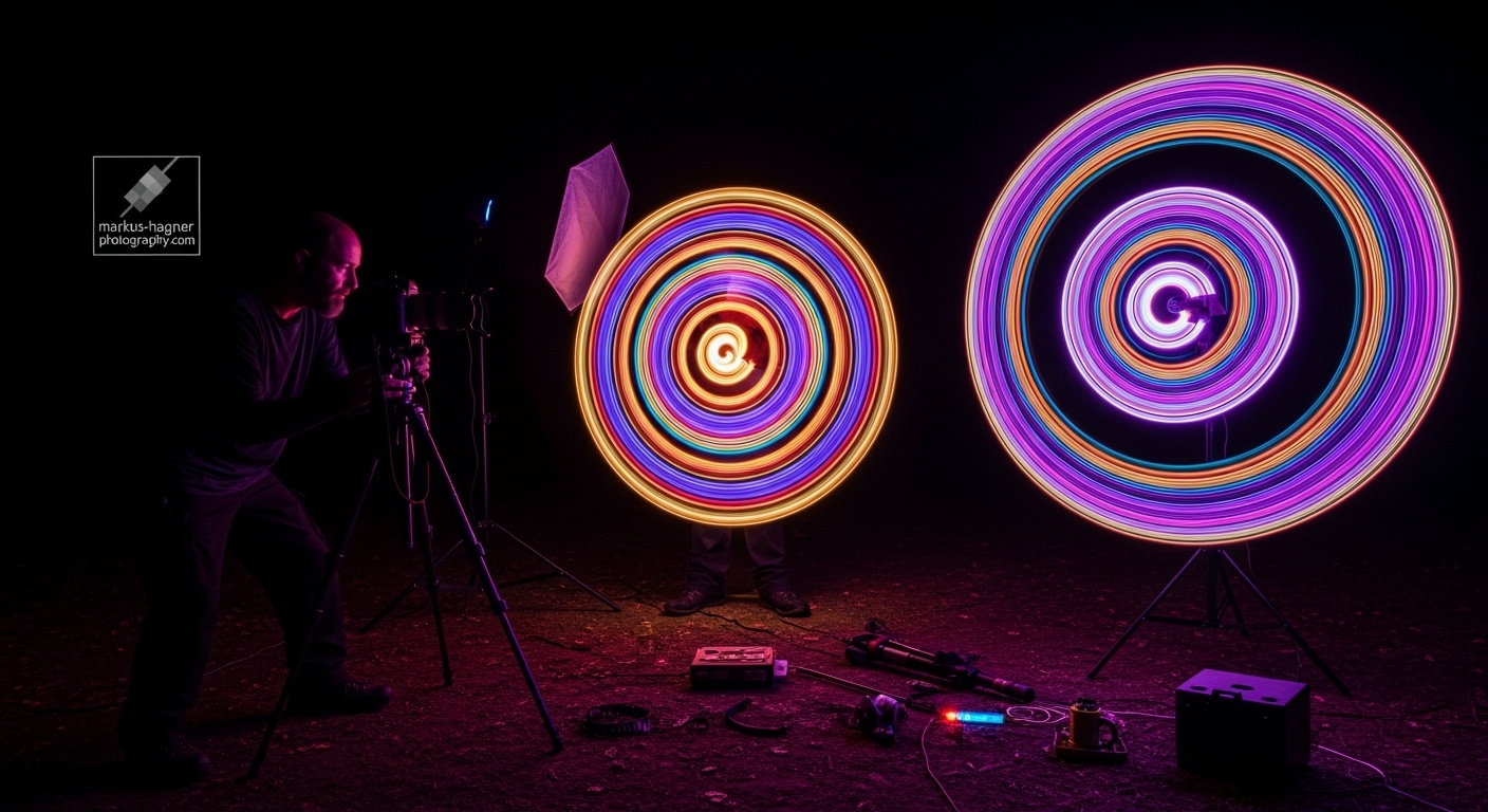 Shoot Spiral Light Painting Photos