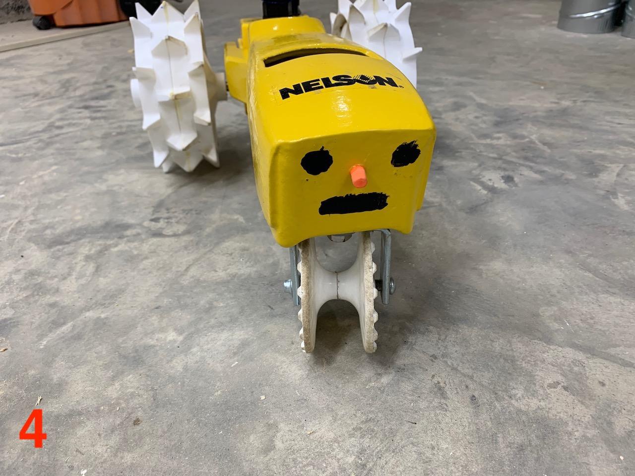 Nelson Rain Train 13,500 Square Feet Cast Iron Outdoor Lawn Traveling Water Sprinkler for Yard, and Garden, with Auto Shut Off, Yellow - Customer Photo 2