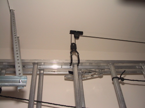 Racor - PBH-1R - Ceiling-Mounted Bike Lift - Pulley System - Up to 50 lbs,Black - Customer Photo 1