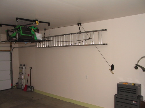 Racor - PBH-1R - Ceiling-Mounted Bike Lift - Pulley System - Up to 50 lbs,Black - Customer Photo 2