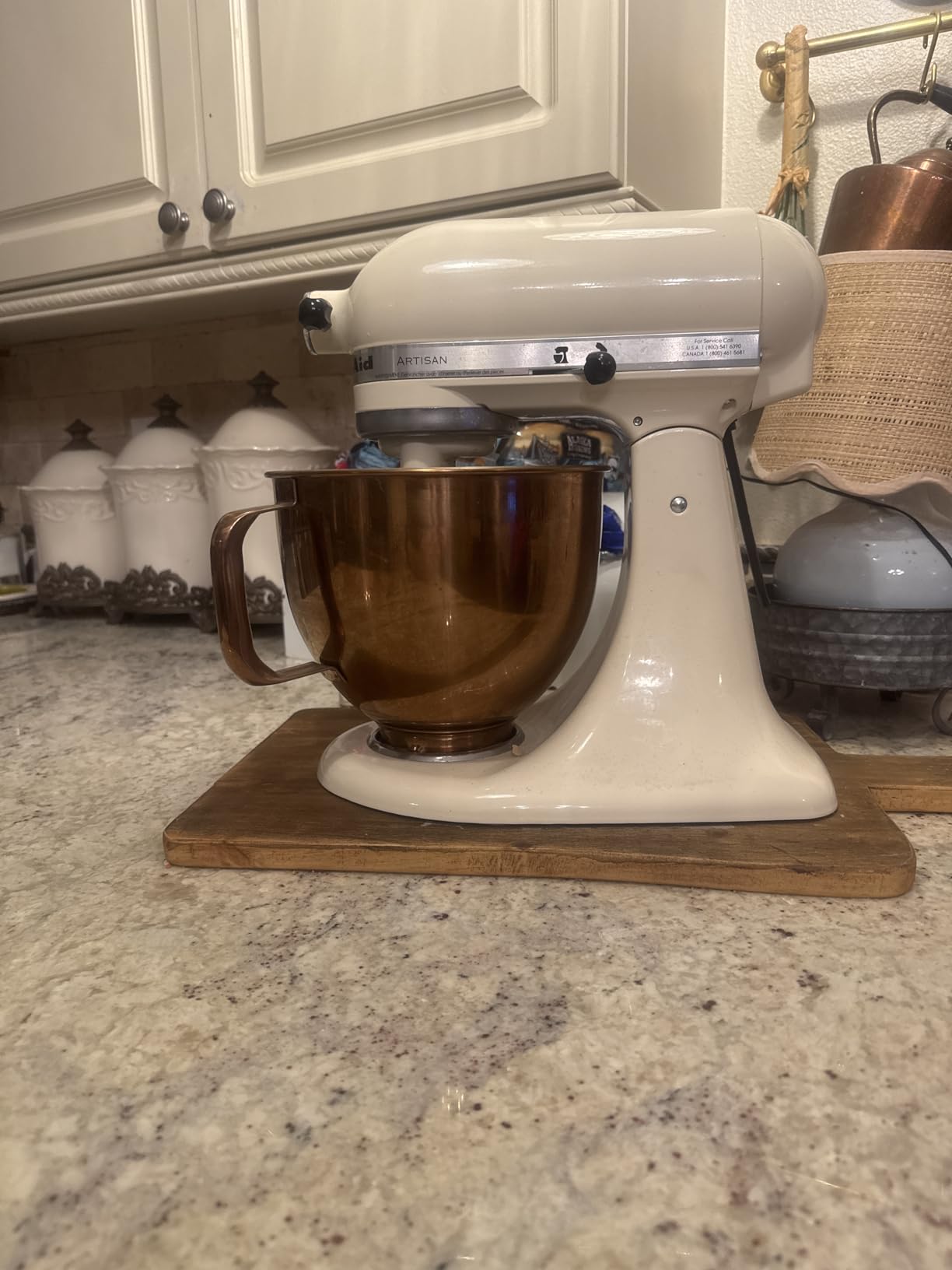 KitchenAid Artisan Series 5 Quart Tilt Head Stand Mixer with Pouring Shield KSM150PS, Almond Cream - Customer Photo 2