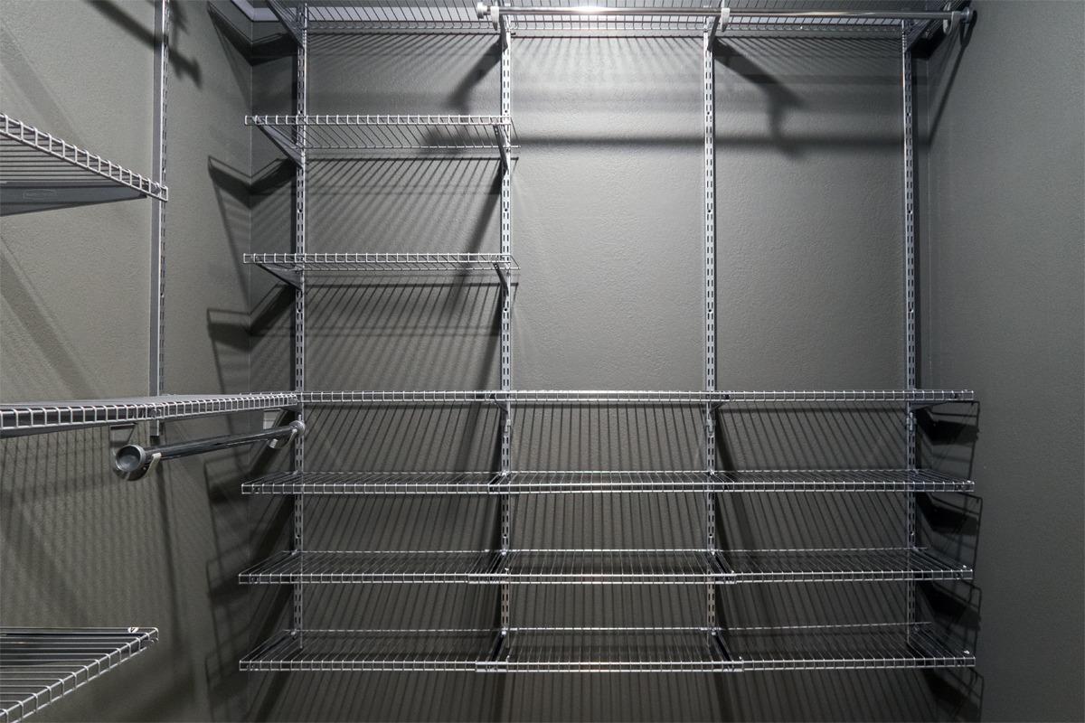 Rubbermaid Configurations Deluxe Custom Closet Kit 4-8 Ft. Adjustable Metal Wire Shelving Titanium Finish Expandable Organization System Hardware Included for Home Closet/Pantry/Laundry/Mudroom - Customer Photo 3