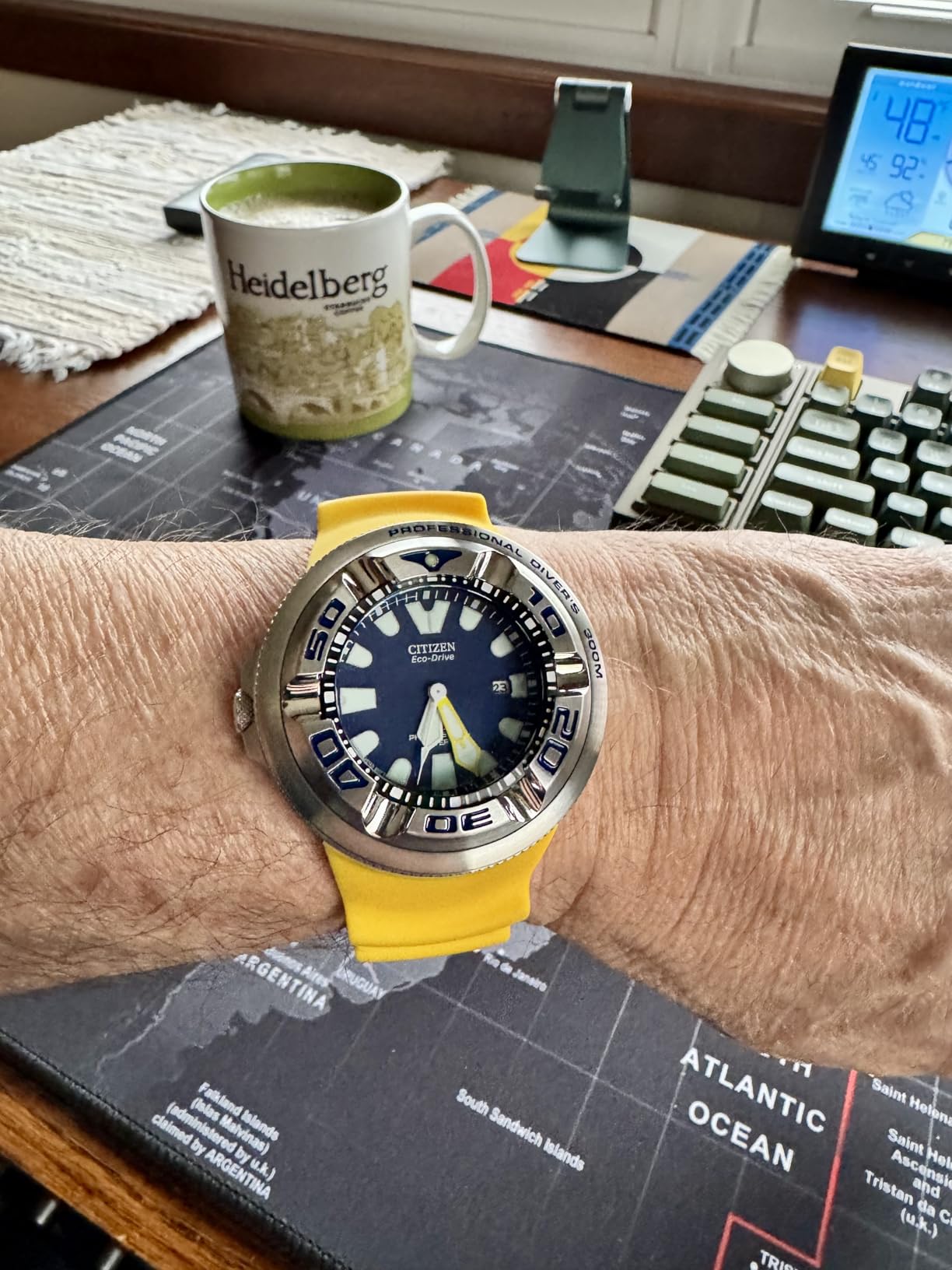 Citizen Men's Promaster Dive Eco-Drive Watch, 3-Hand Date, Polyurethane Strap, ISO Certified, Anti-Reflective Curved Crystal, Screw-Back Case and Crown - Customer Photo 1