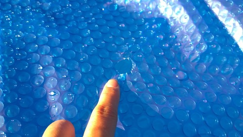 INTEX 28013E Solar Pool Cover: for 15ft Round Easy Set and Metal Frame Pools – Insulates Pool Water – Reduces Water Evaporation – Keeps Debris Out – Reduces Chemical Consumption - Customer Photo 1