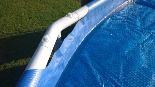 INTEX 28013E Solar Pool Cover: for 15ft Round Easy Set and Metal Frame Pools – Insulates Pool Water – Reduces Water Evaporation – Keeps Debris Out – Reduces Chemical Consumption - Customer Photo 2