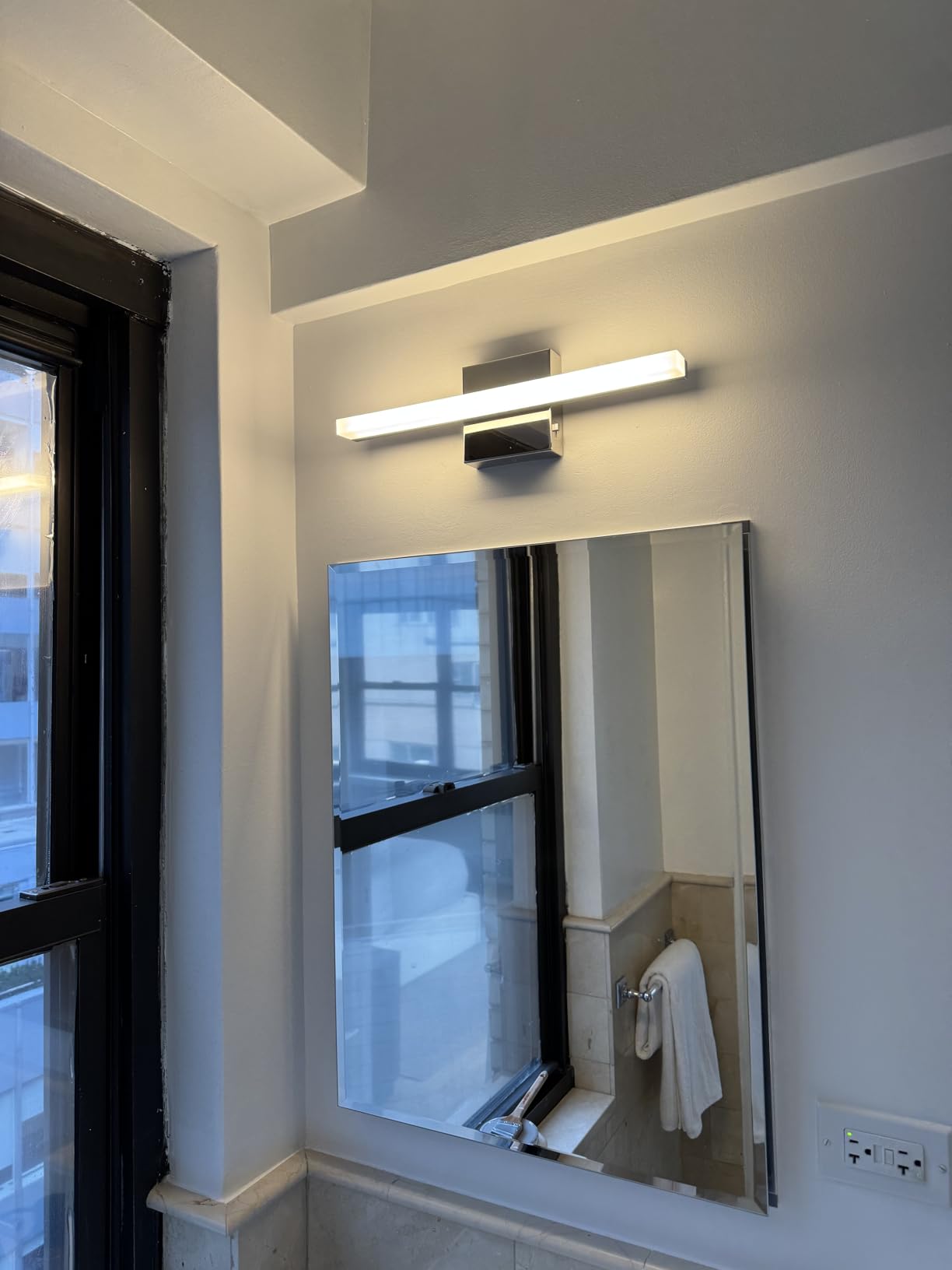 Kohler CB-CLR1620FS Frameless Bathroom Mirror Medicine Cabinet, Single Door, Rectangular Beveled Edge Frame, Bathroom Cabinet Mirror, Adjustable Shelves, 16 in. W x 20 in. H - Customer Photo 2