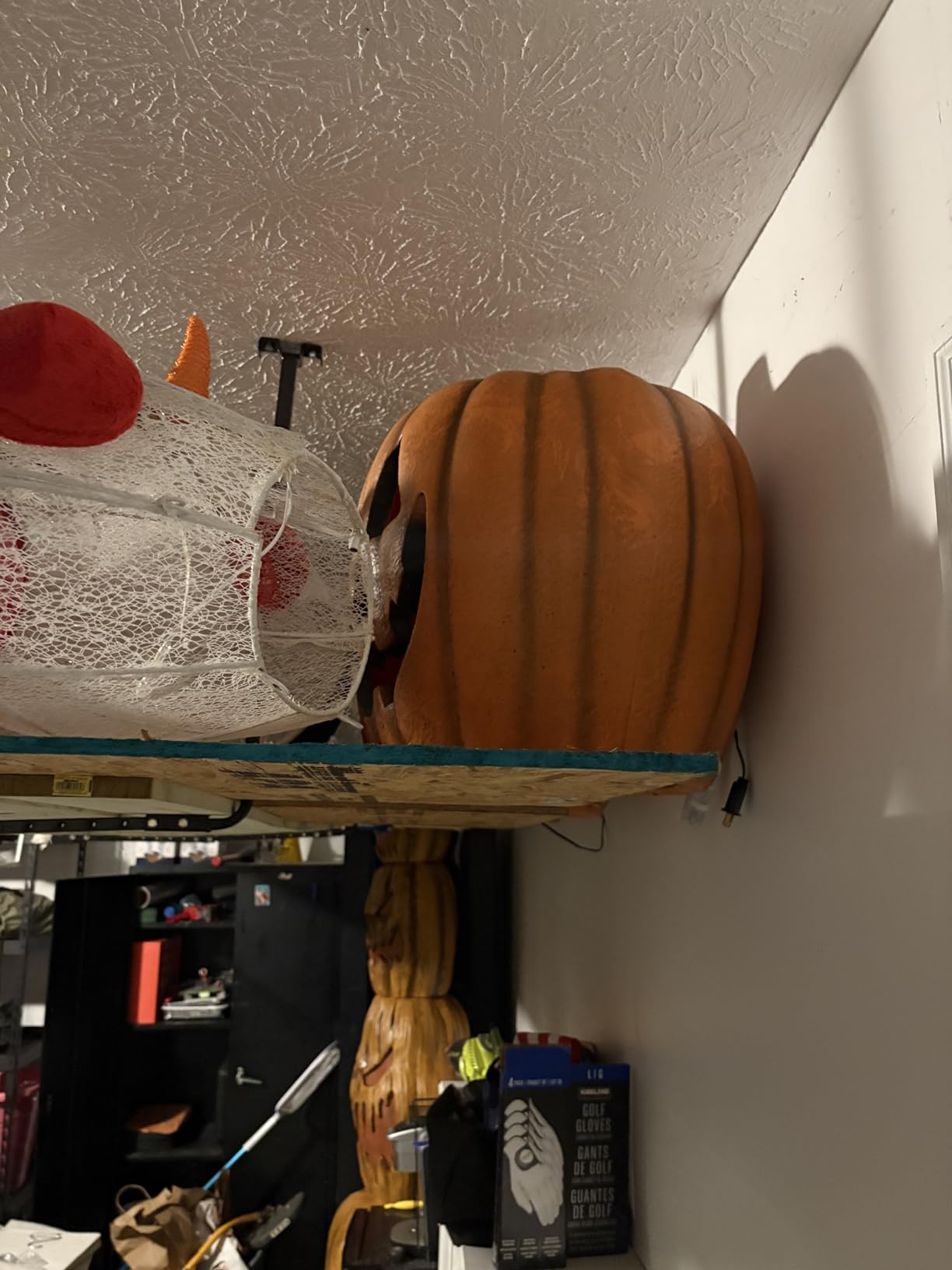 HyLoft 80842-10 33 in. x 34 in. Adjustable Garage Ceiling Mount Storage Rack Kit, Garage Overhead Storage Bracket, White - Customer Photo 1