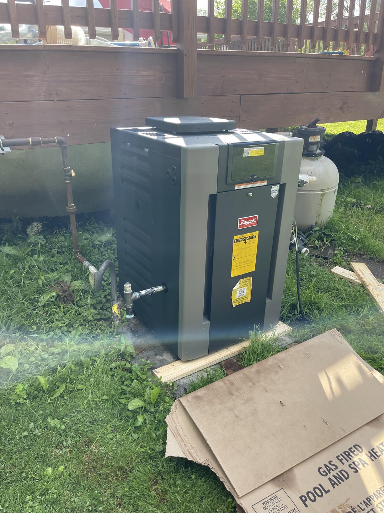 Raypak 266,000 BTU Digital Electronic Ignition Natural Gas Pool Heater - Customer Photo 1