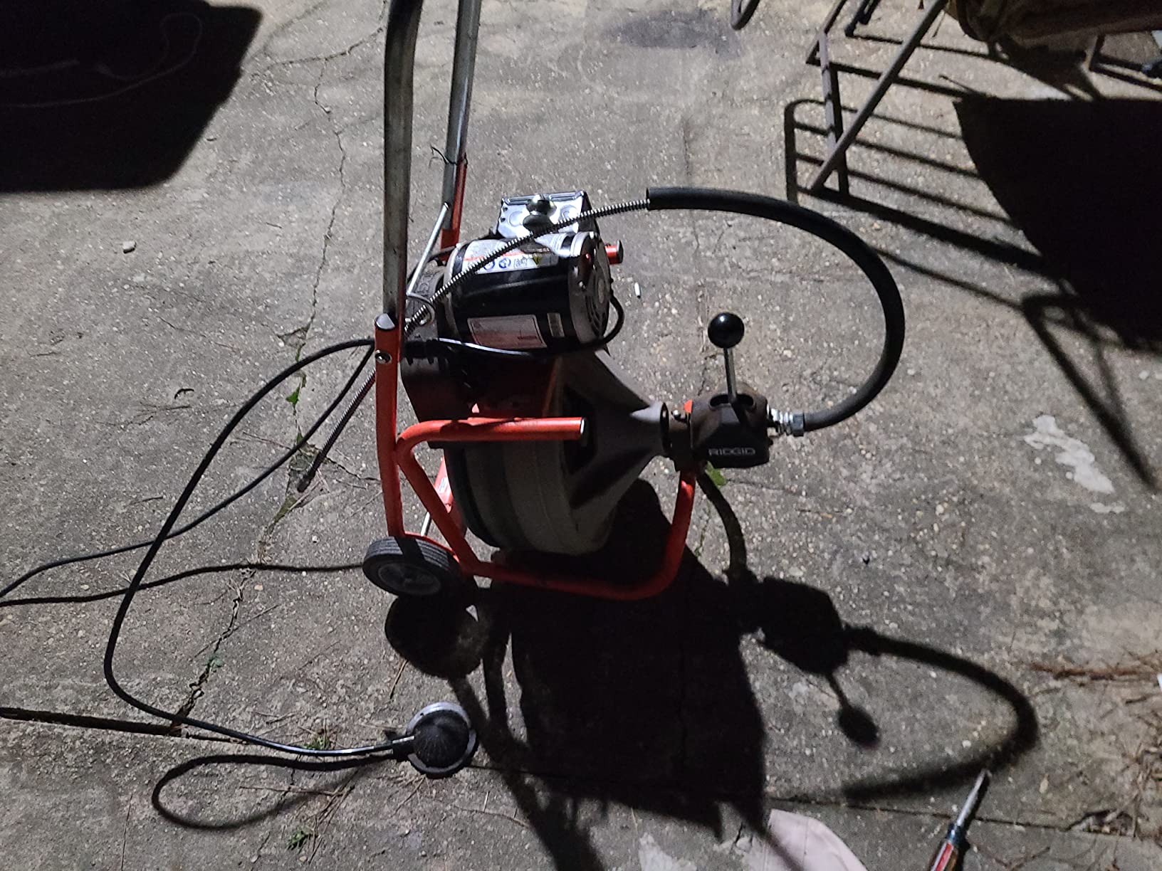 RIDGID K-400 Drain Cleaning 115-Volt Drum Machine Kit with AUTOFEED Control and C-32IW 3/8