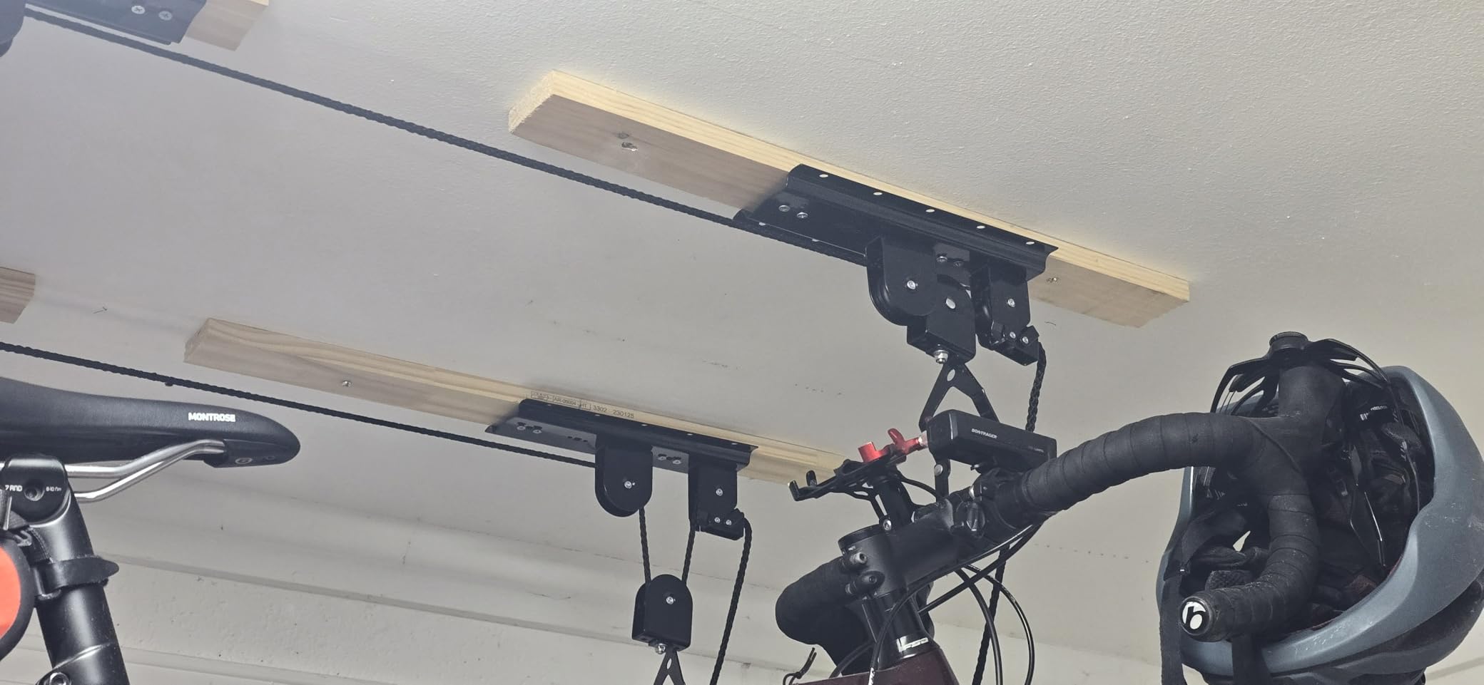 Bike Hanger - Overhead Hoist Pulley System with 100lb Capacity for Bicycles or Ladders - Secure Garage Ceiling Storage by Rad Sportz - Customer Photo 1
