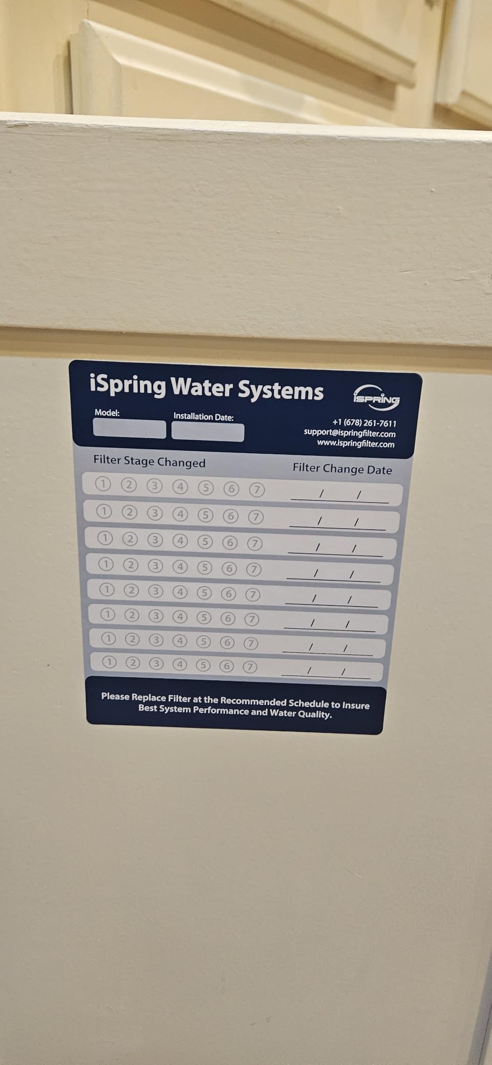 iSpring RCC7, NSF Certified, High Capacity Under Sink 5-Stage Reverse Osmosis Water Filter, RO Drinking System, 75 GPD, Brushed Nickel Faucet, Patented Top-Mounted Faucet Design for Easy Installation - Customer Photo 1