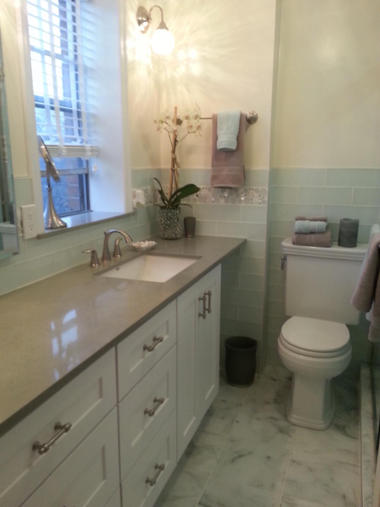 Tenedos Bianco Carrara 12x12 Polished Marble Tile, Italian White Carrera Stone for Bathroom Wall, Shower, Kitchen Backsplash, and Floor Use (1 Piece) - Customer Photo 1