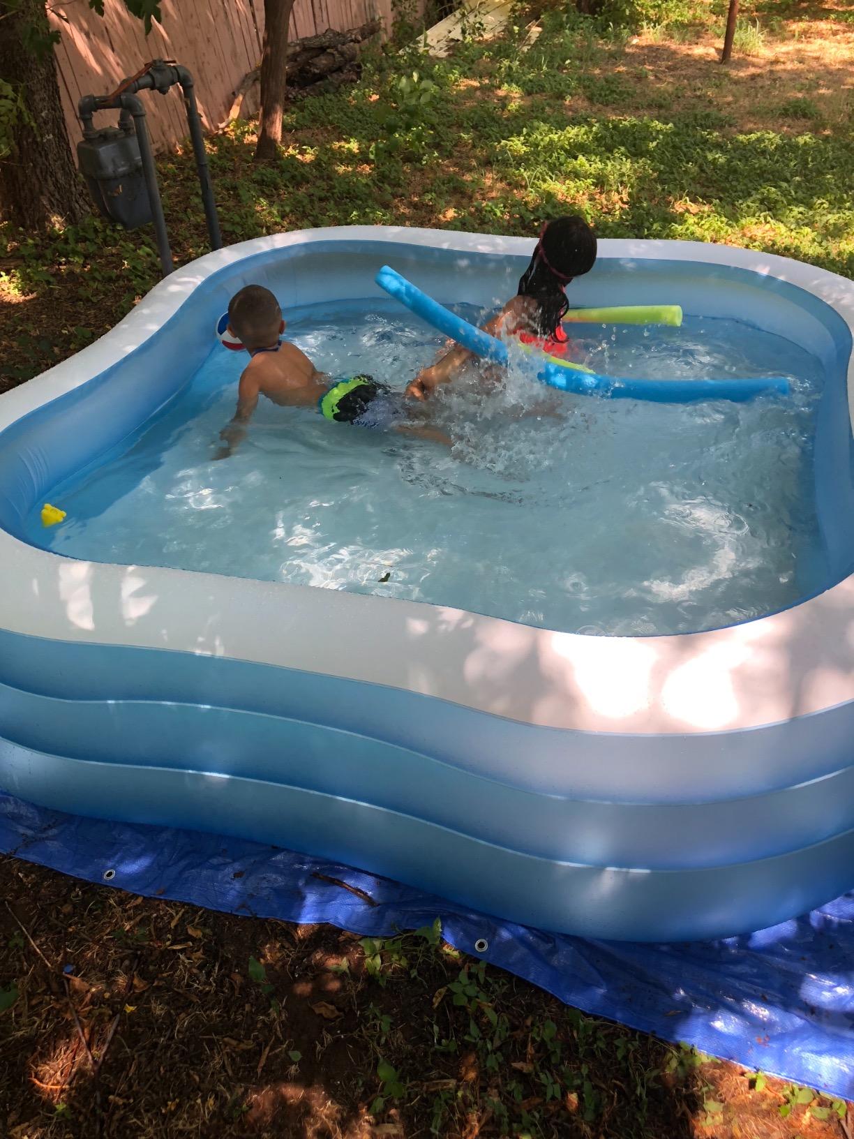 INTEX 57495EP Beach Wave Inflatable Swim Center Pool: 357 Gallon Capacity – 90