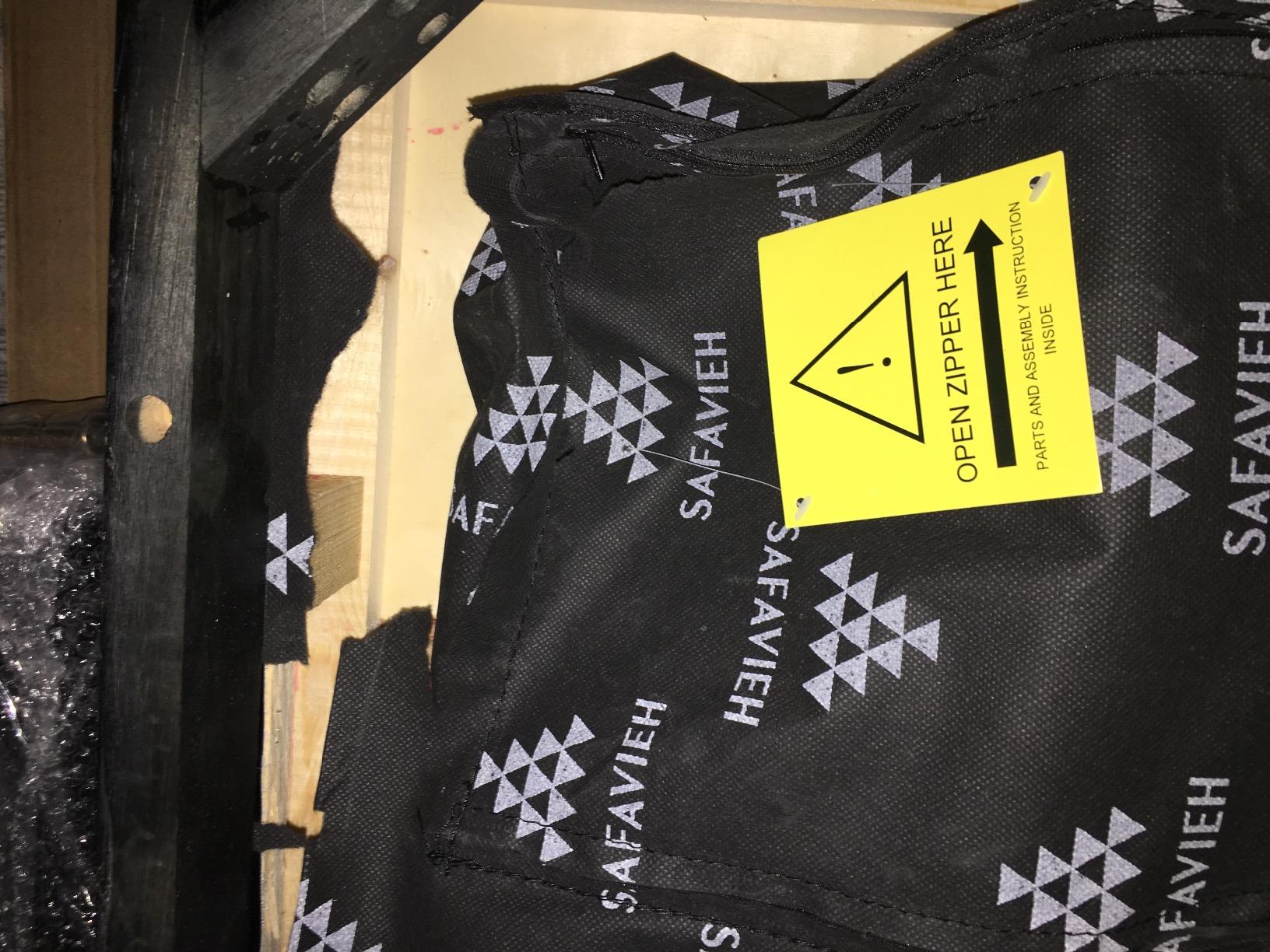 Safavieh Hudson Collection Bleecker Brown Leather Cocktail Ottoman - Customer Photo 2