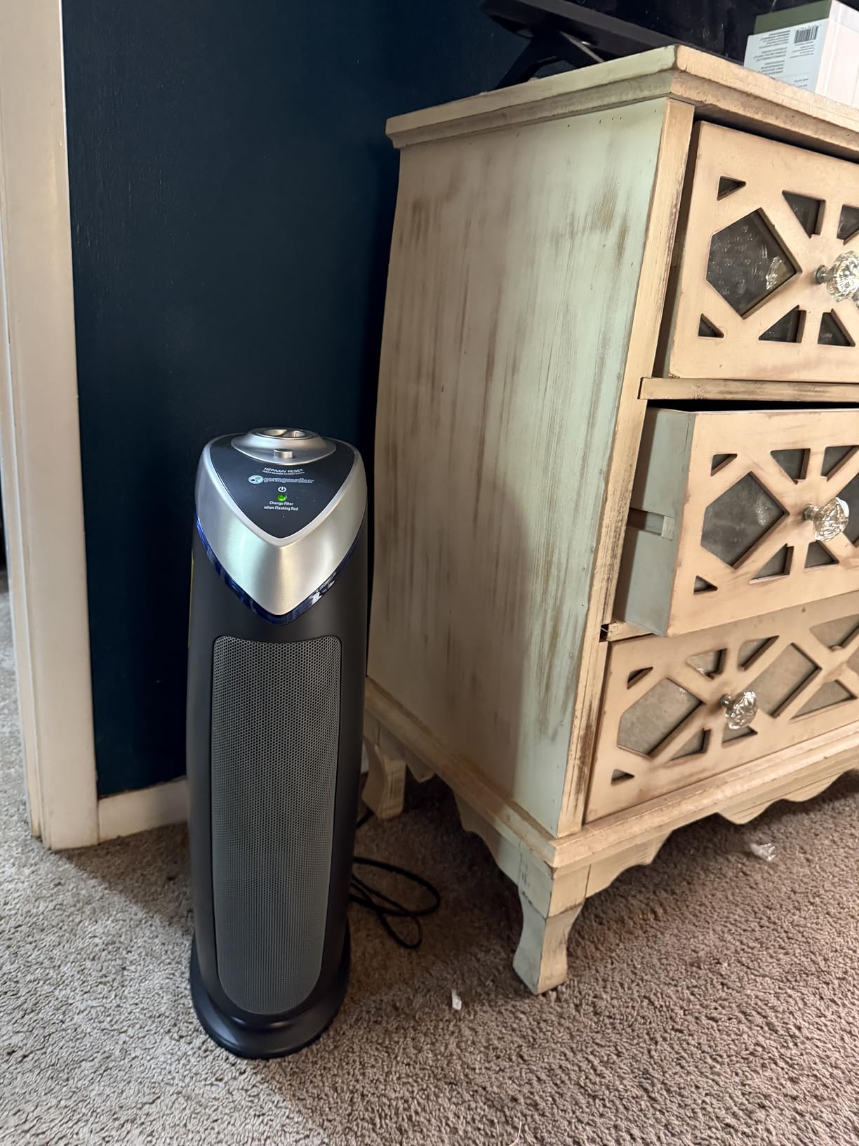 GermGuardian HEPA Air Purifier for Home, Large Rooms - 743 Sq. Ft. with HEPA Air Filter, UV-C Light & Odor Reduction, AC4825E, 22