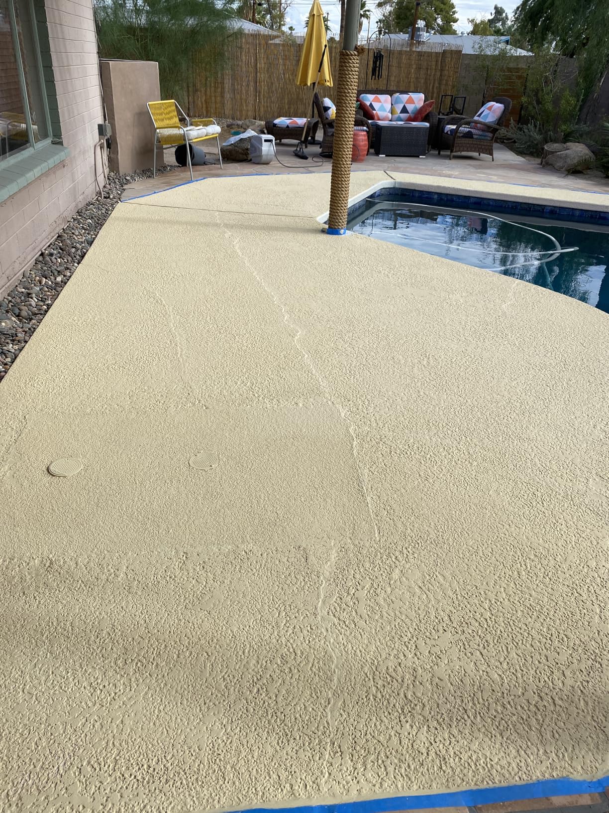 Kelley Technical Coatings Olympic Patio Tones - Creekstone - 1 Gallon - Non-slip acrylic deck and patio coating, concrete restorer. - Customer Photo 1