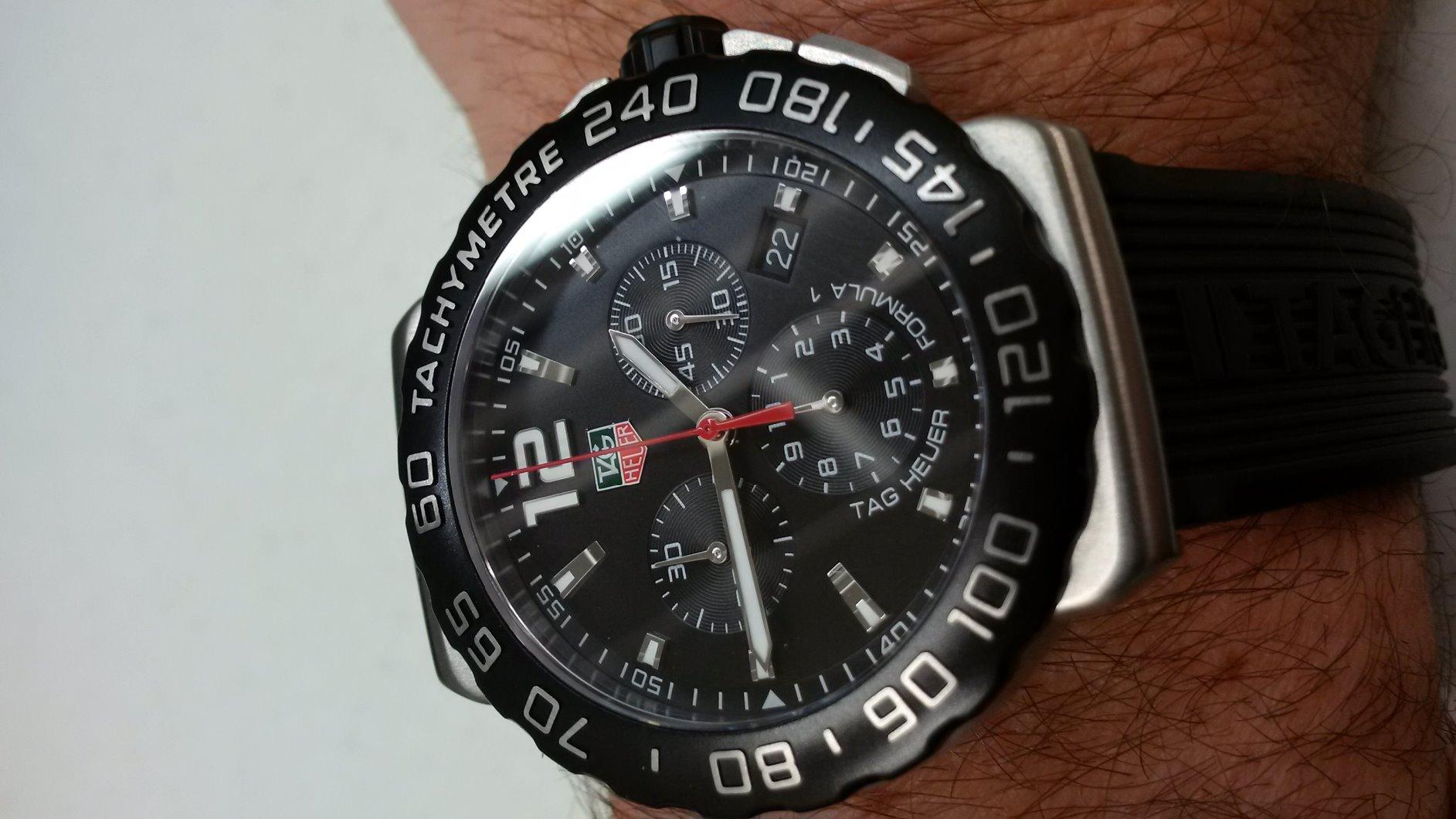 TAG Heuer Men's CAU1110.FT6024 Formula 1 Black Dial Black Rubber Strap Quartz Watch - Customer Photo 1