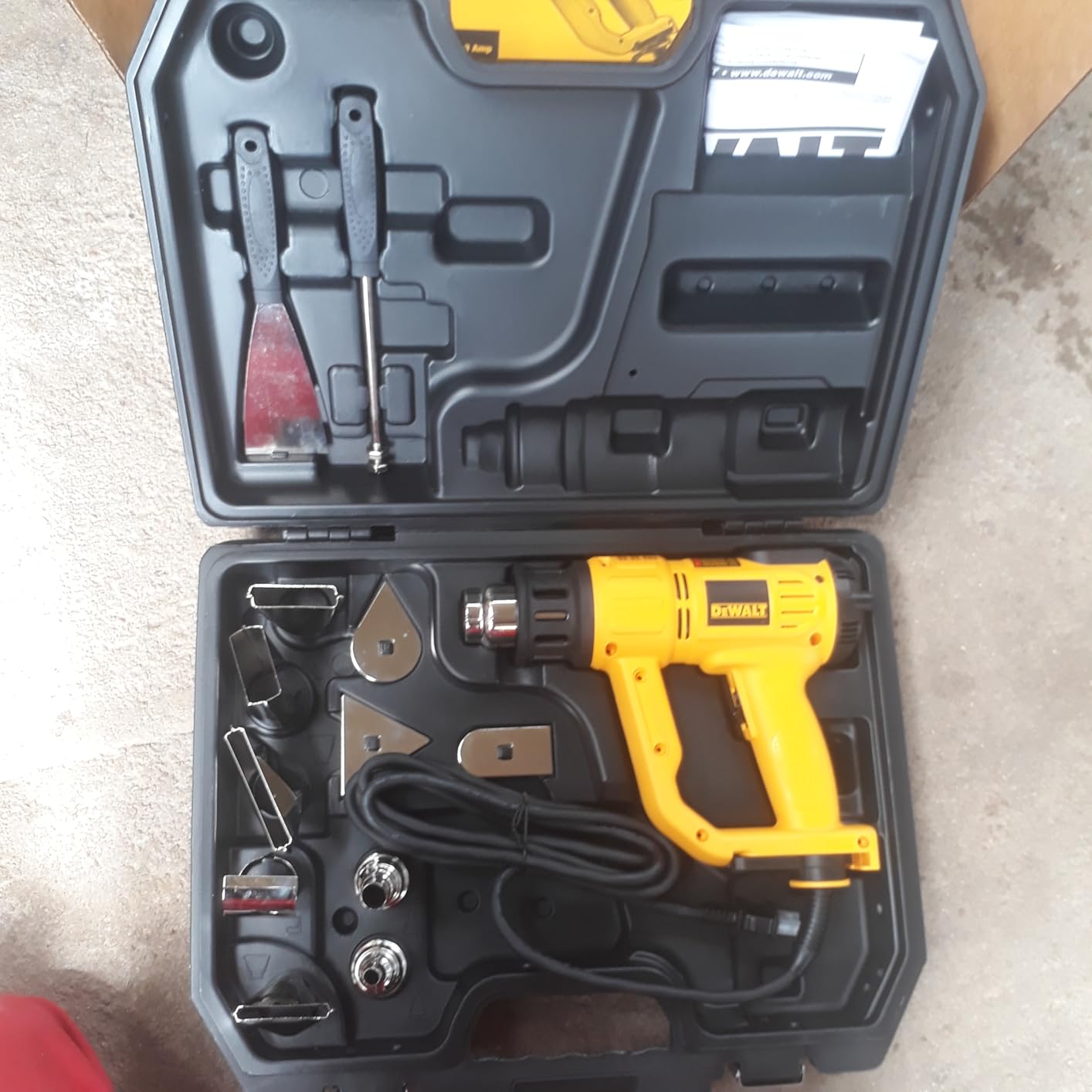 DEWALT Heat Gun with LCD Display & Hard Case/Accessory Kit (D26960K), Yellow - Customer Photo 1