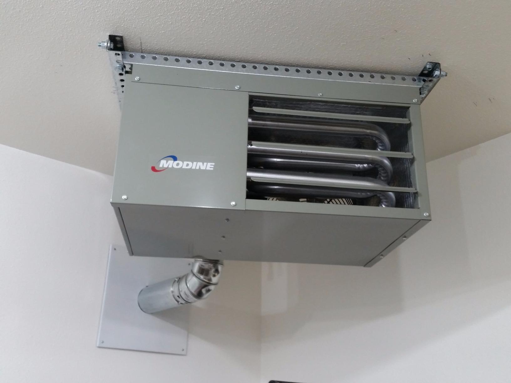 Modine HD45AS0111Natural Gas Hot Dawg Garage Heater 45,000 BTU with 80-Percent Efficiency Grey - Customer Photo 1