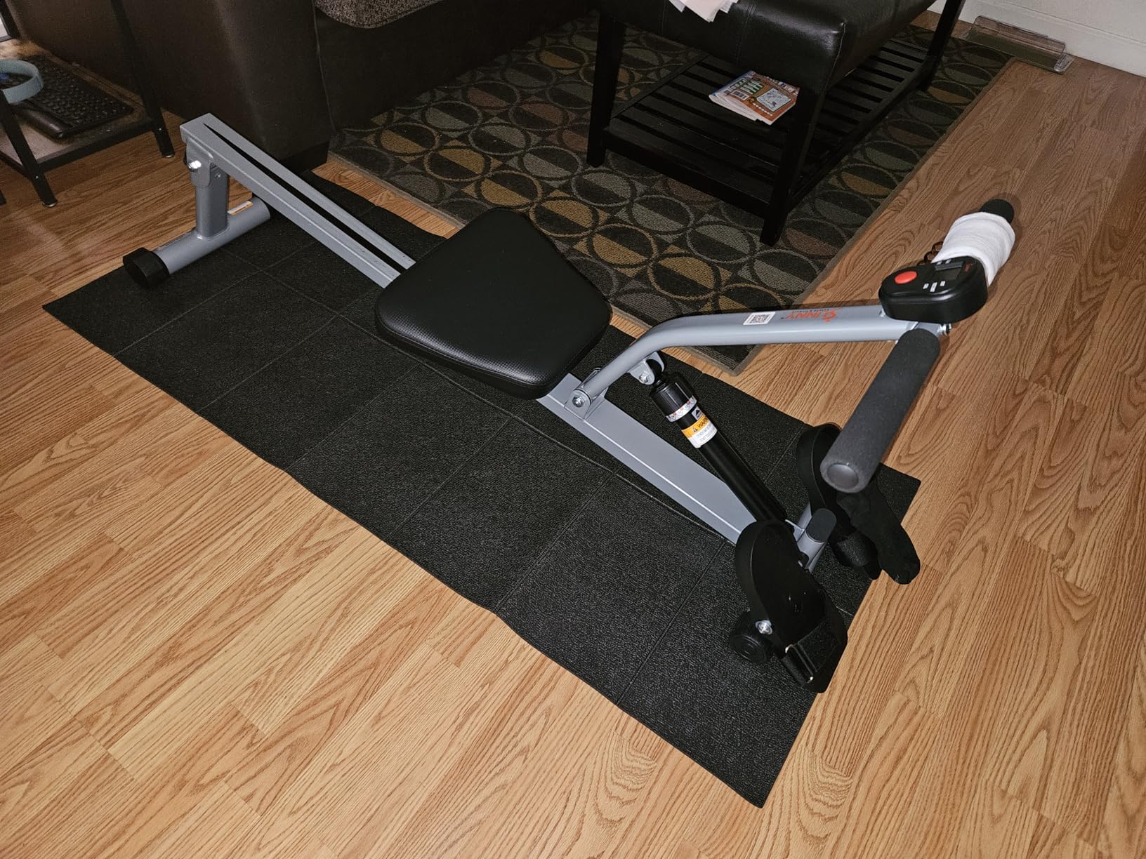 Sunny Health & Fitness Compact Adjustable Rowing Machine with 12 Levels of Resistance for Complete Body Workouts and Optional Free SunnyFit App Enhanced Connectivity - Customer Photo 1