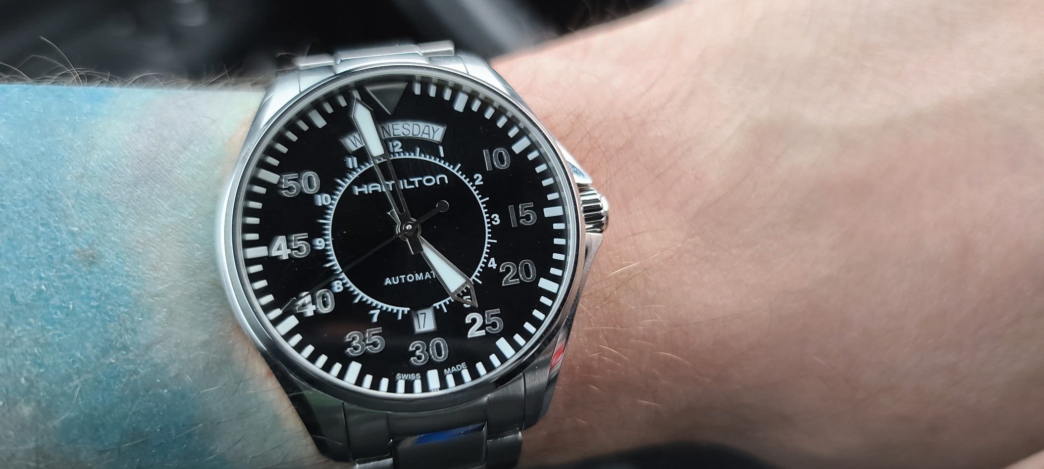 Hamilton Khaki Aviation Automatic Men's Watch, 42mm Stainless Steel Case, Swiss Made - Customer Photo 2