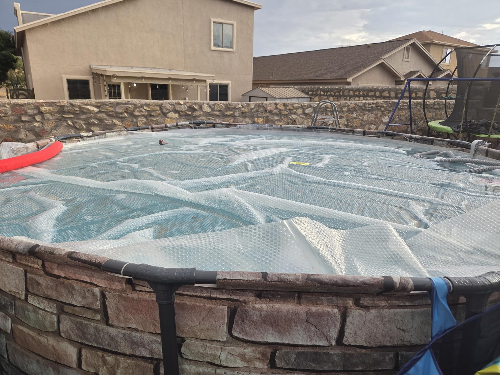 Sun2Solar Blue 24 ft Round Pool Solar Cover | 1200 Series | Heat Retaining Blanket for Inground and Above Ground Swimming Pools | Harness The Sun's Energy to Heat Pool | Bubble Heating Blankets - Customer Photo 1