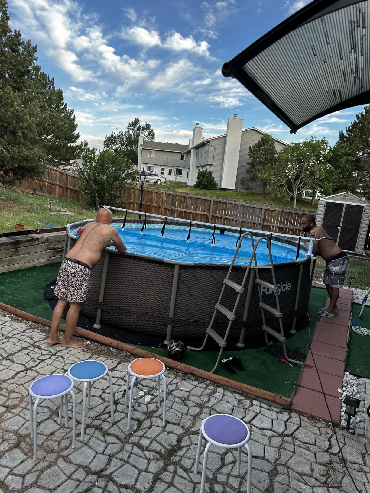 Sun2Solar Blue 24 ft Round Pool Solar Cover | 1200 Series | Heat Retaining Blanket for Inground and Above Ground Swimming Pools | Harness The Sun's Energy to Heat Pool | Bubble Heating Blankets - Customer Photo 2