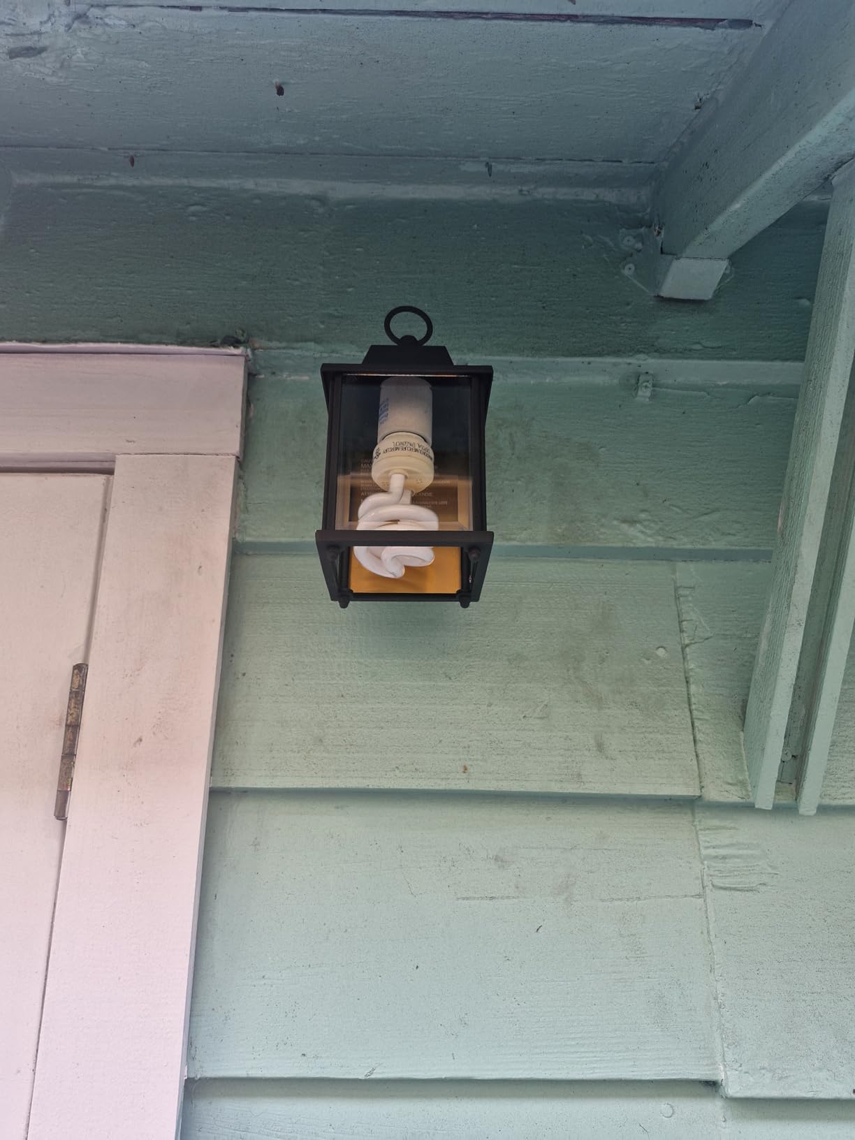 DESIGNERS FOUNTAIN Preston Outdoor Light Fixture, 8 Inch Exterior Wall Lantern Sconce for Front Door, Patio and Porch, Black, 1161-BK - Customer Photo 2